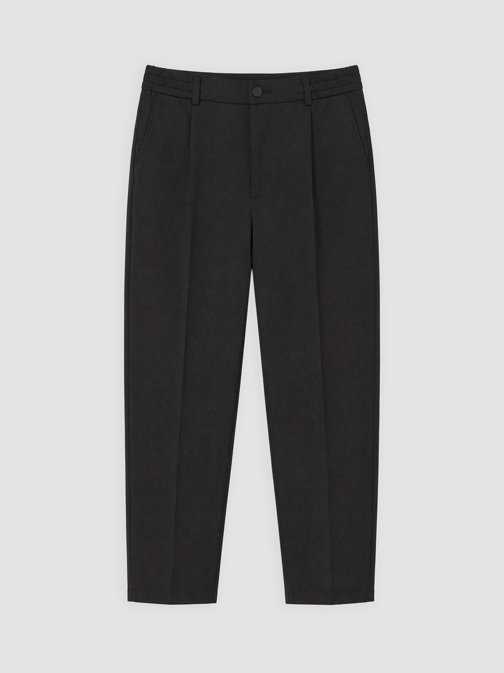 Siyah Regular Fit Erkek Pileli Pantolon