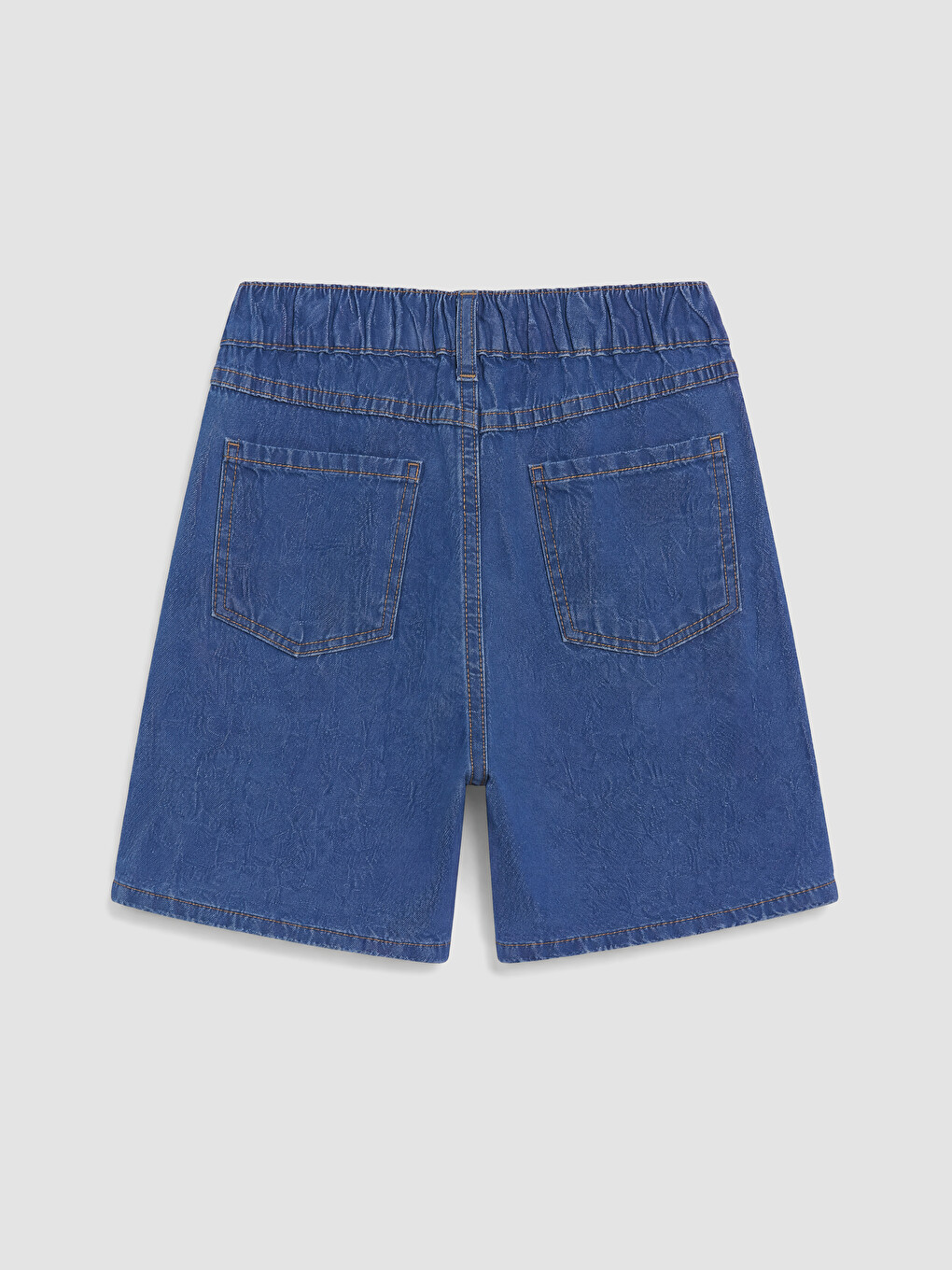 İndigo Arma Detaylı Erkek Çocuk Jean Şort-2