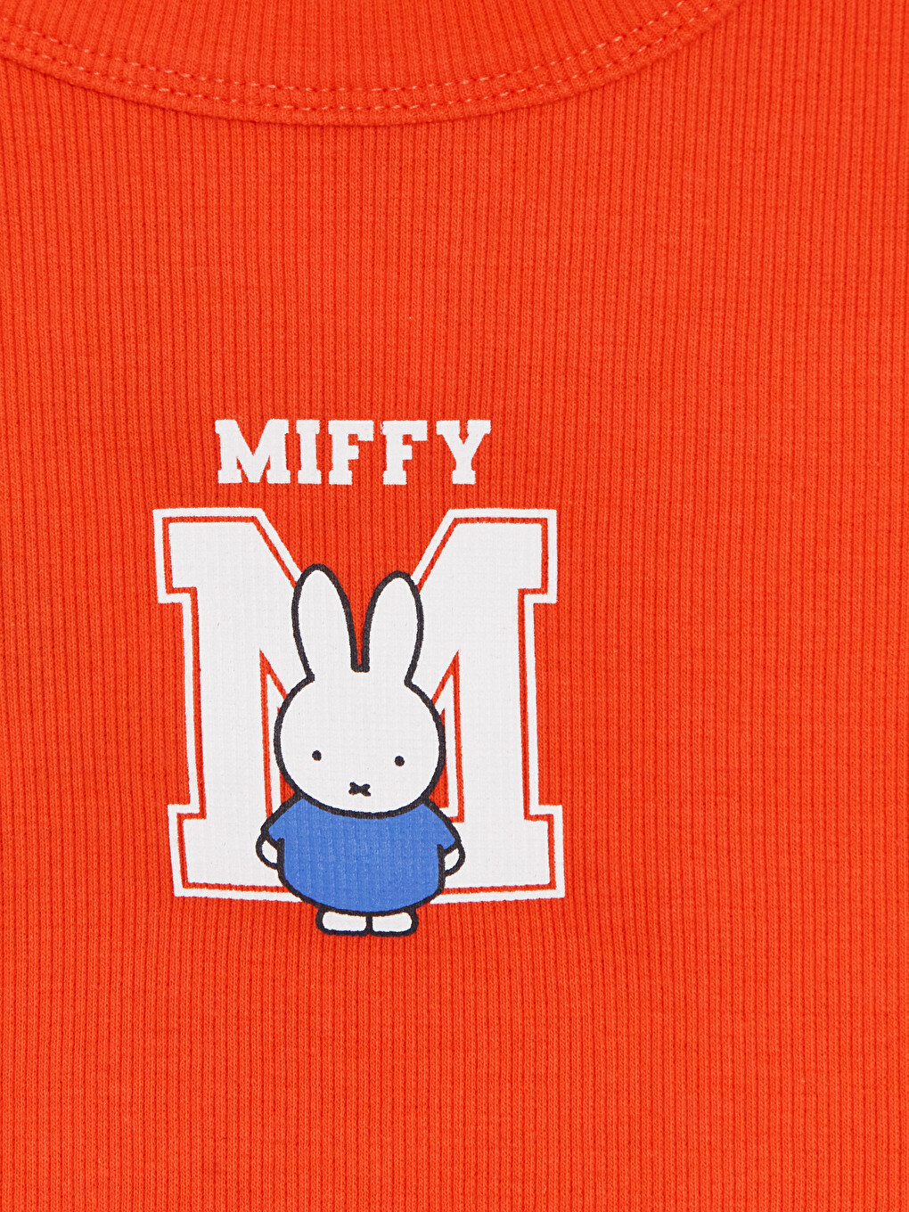 Кръгло Деколте Miffy Отпечатана Момичешка Безръкавна Тениска-2