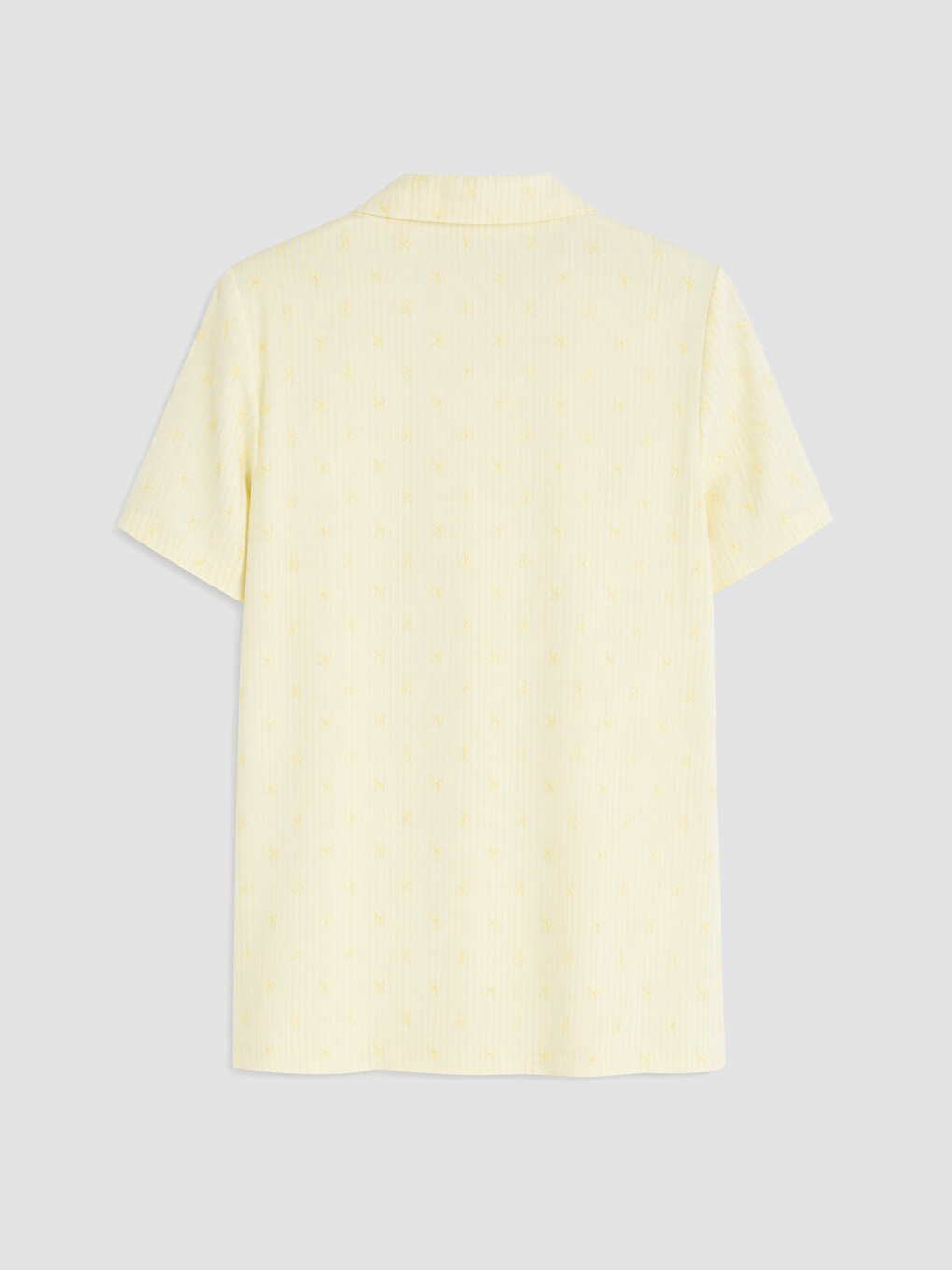 Ekru Fiyonk Desenli Hamile Pijama Takım-3