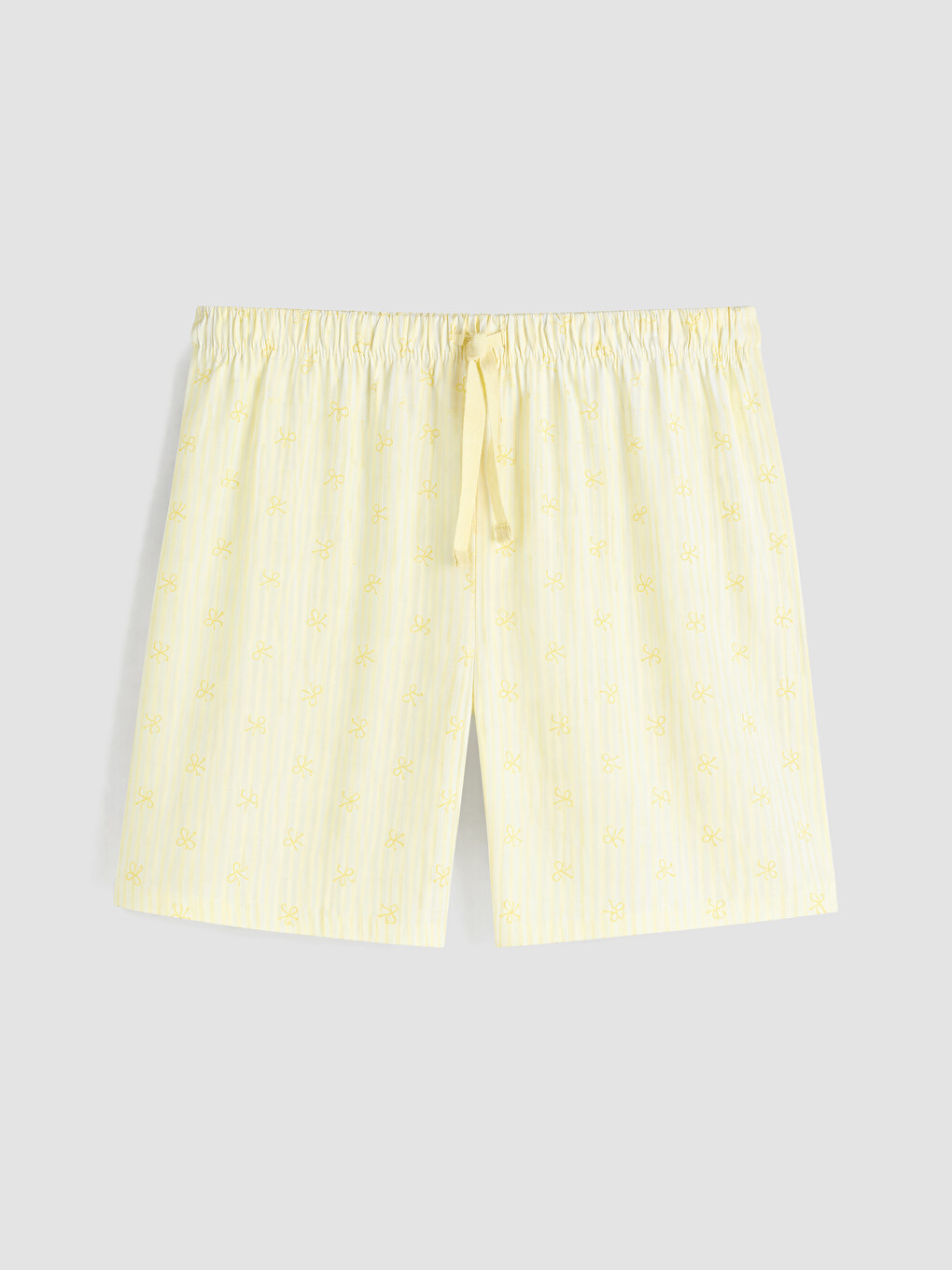 Ekru Fiyonk Desenli Hamile Pijama Takım-4
