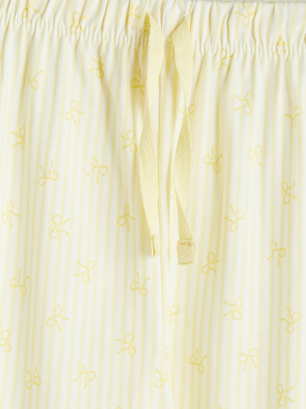 Ekru Fiyonk Desenli Hamile Pijama Takım-5