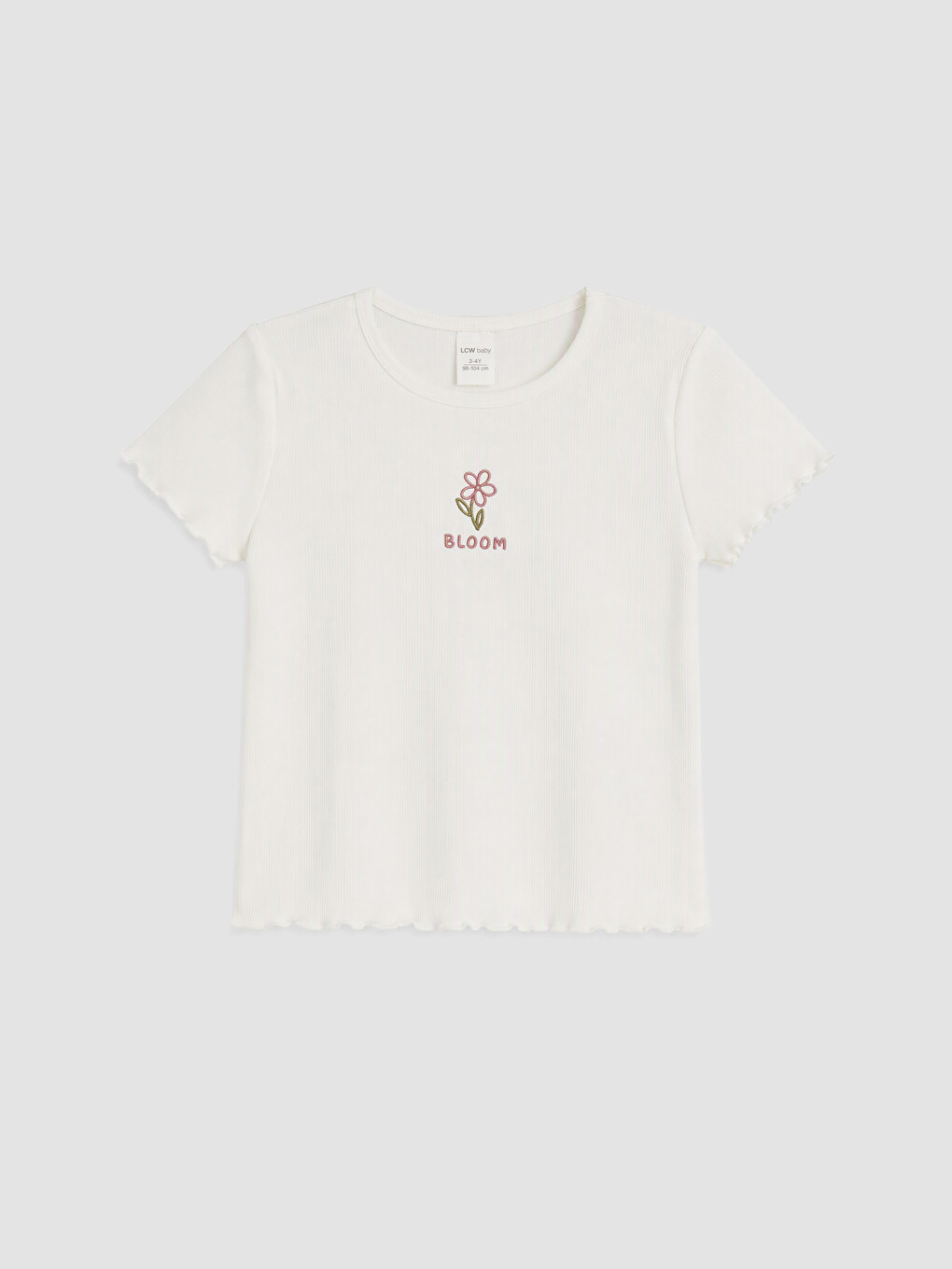 Pembe Bisiklet Yaka Kız Bebek Tişört 3'lü