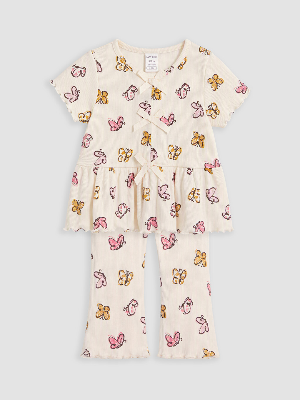 Butterfly Printed Baby Girls' Set