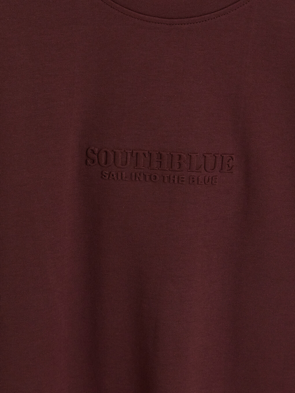 Bordo Bisiklet Yaka Baskılı Sweatshirt-1