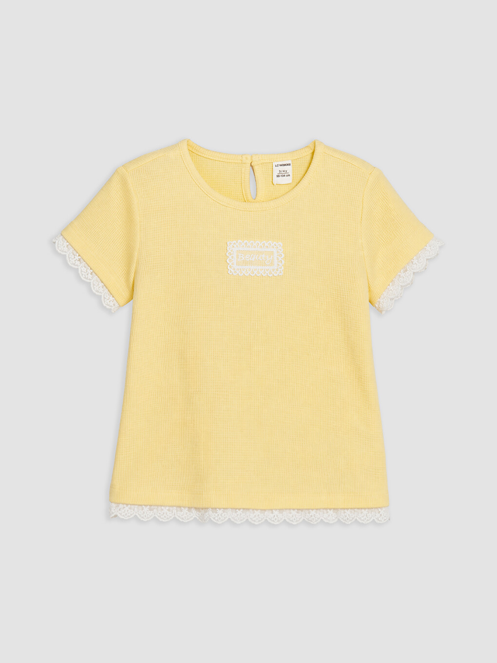 T-shirt Me Detaje Dantelle 2 Copë Për Vajza-1