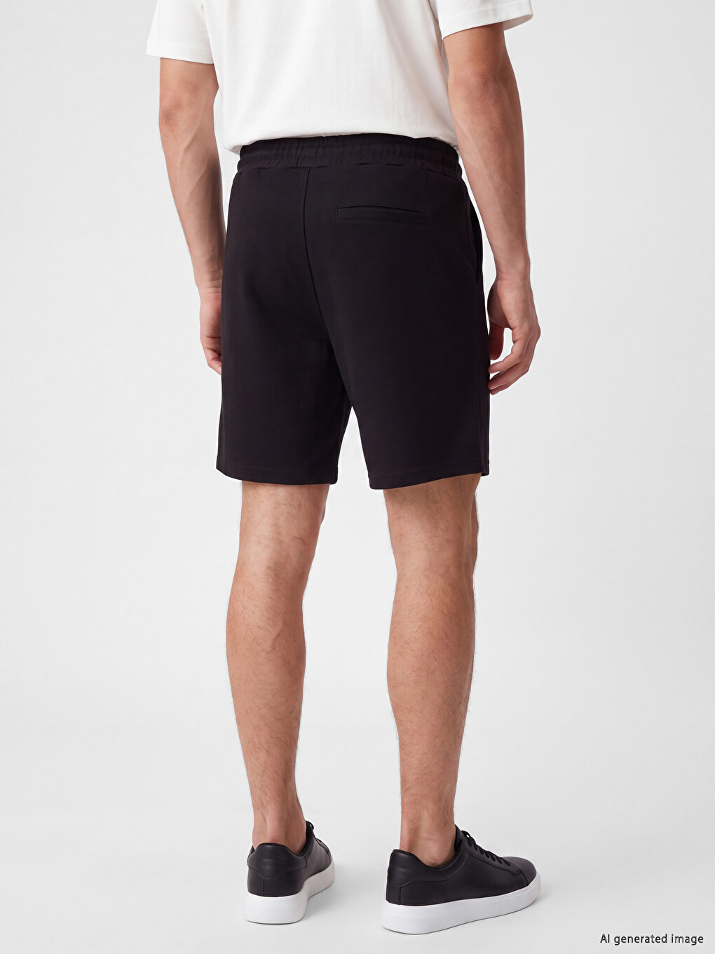 Siyah Regular Fit Soft Touch Erkek Şort-3