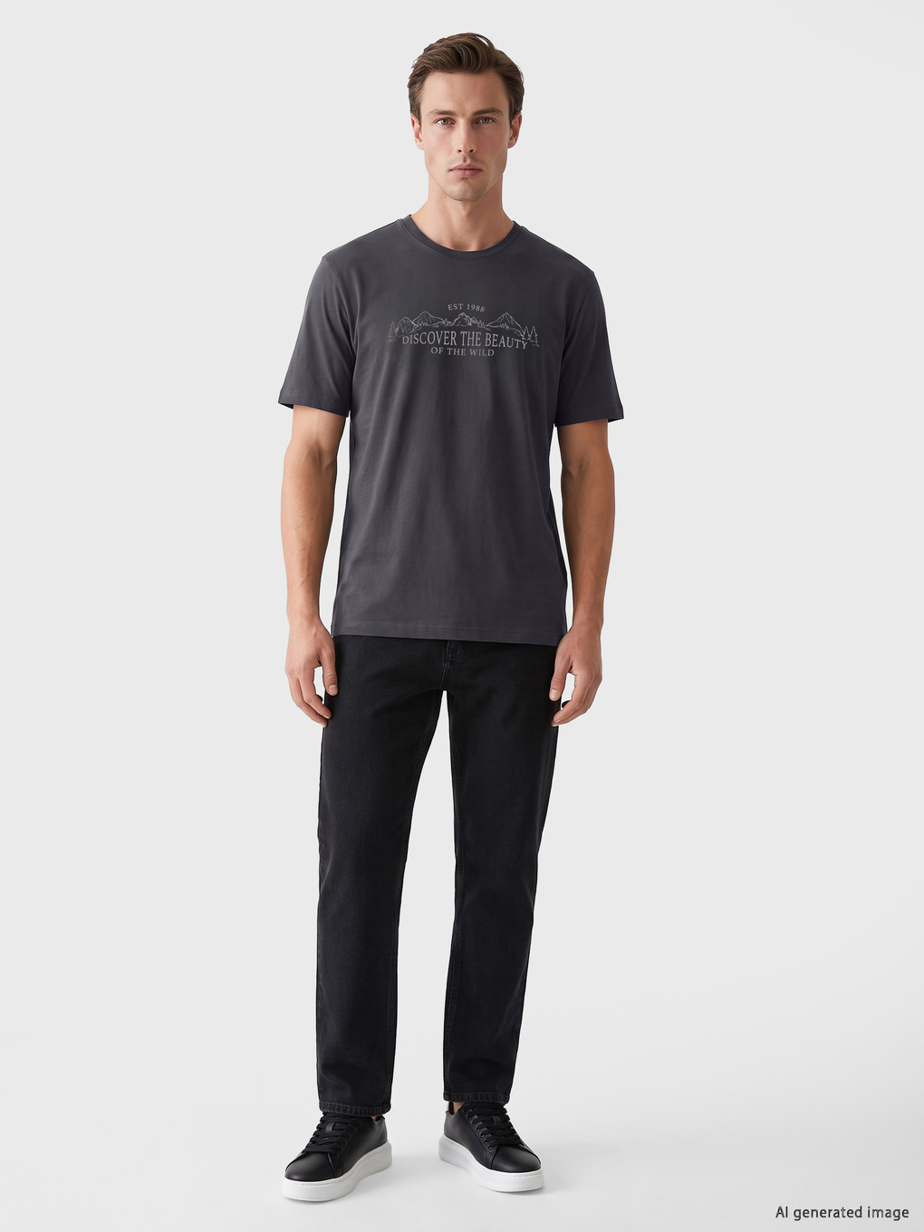 Crew Neck Jersey Men's T-shirt-1