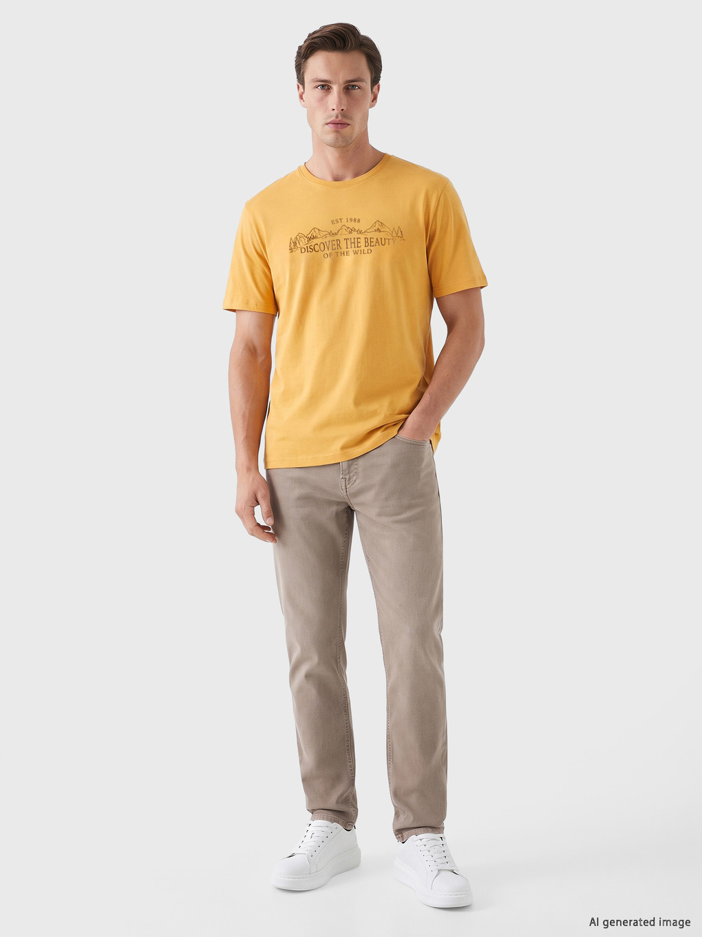 Crew Neck Jersey Men's T-shirt-1