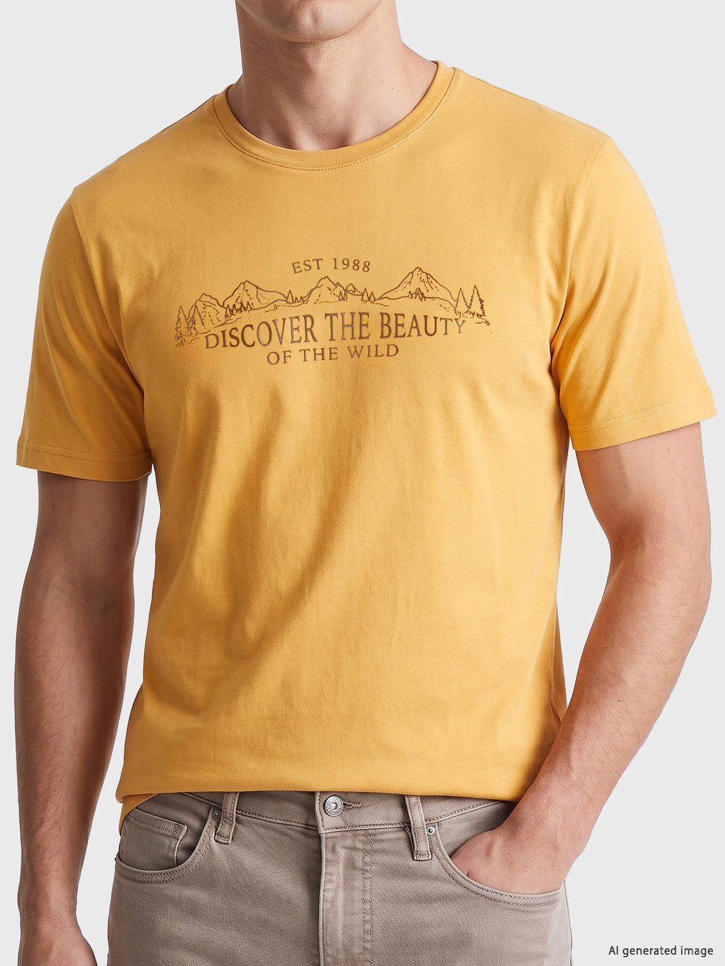 Crew Neck Jersey Men's T-shirt-2