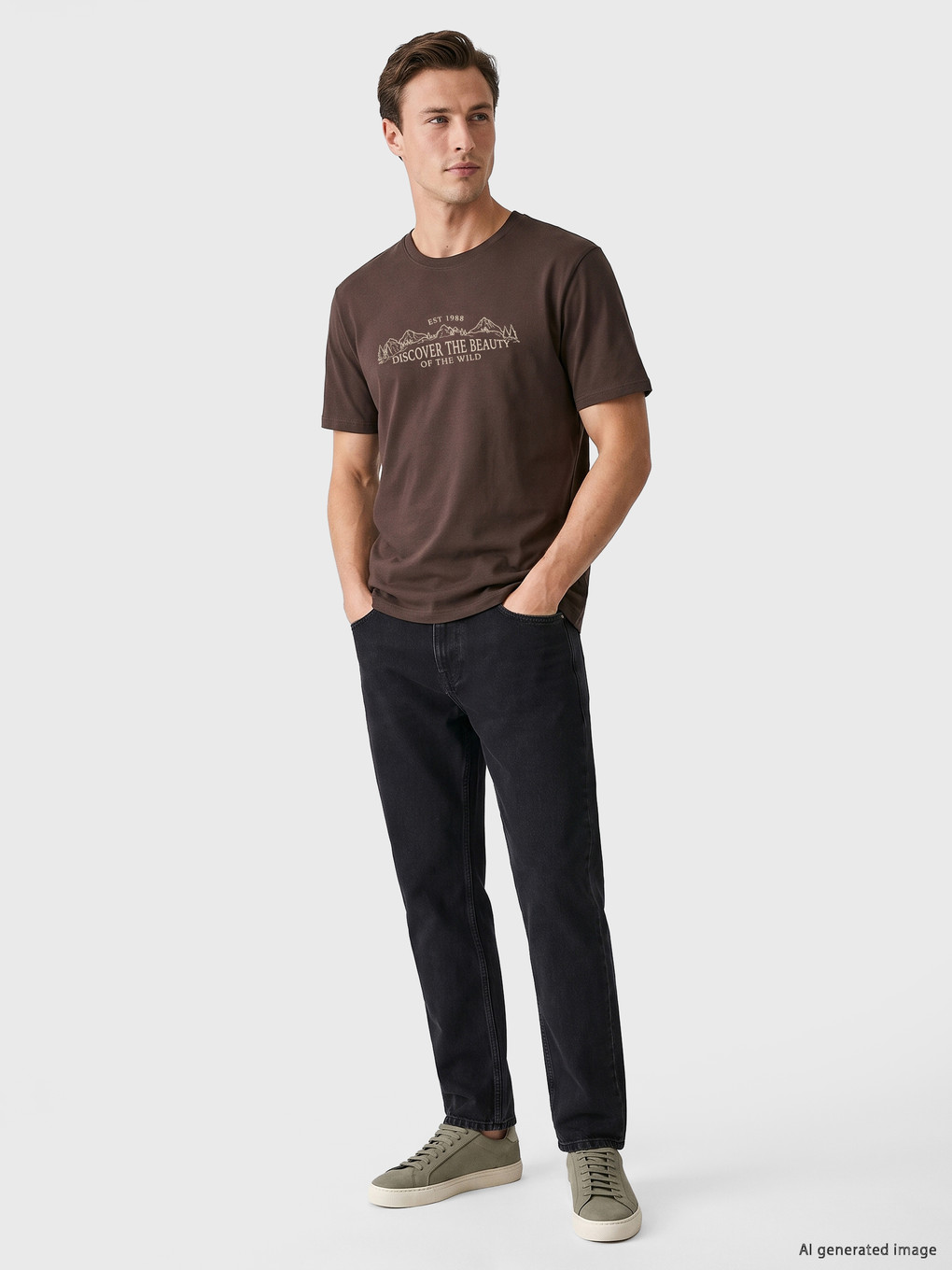 Crew Neck Jersey Men's T-shirt-1