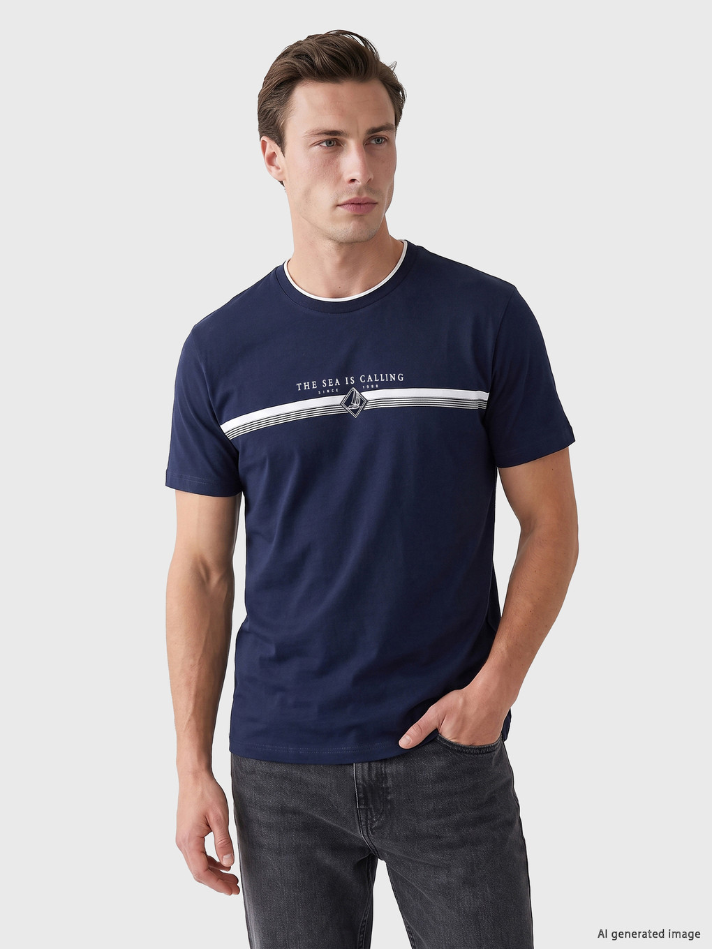 Crew Neck Jersey Men's T-shirt