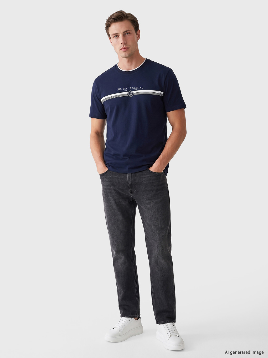 Crew Neck Jersey Men's T-shirt-1