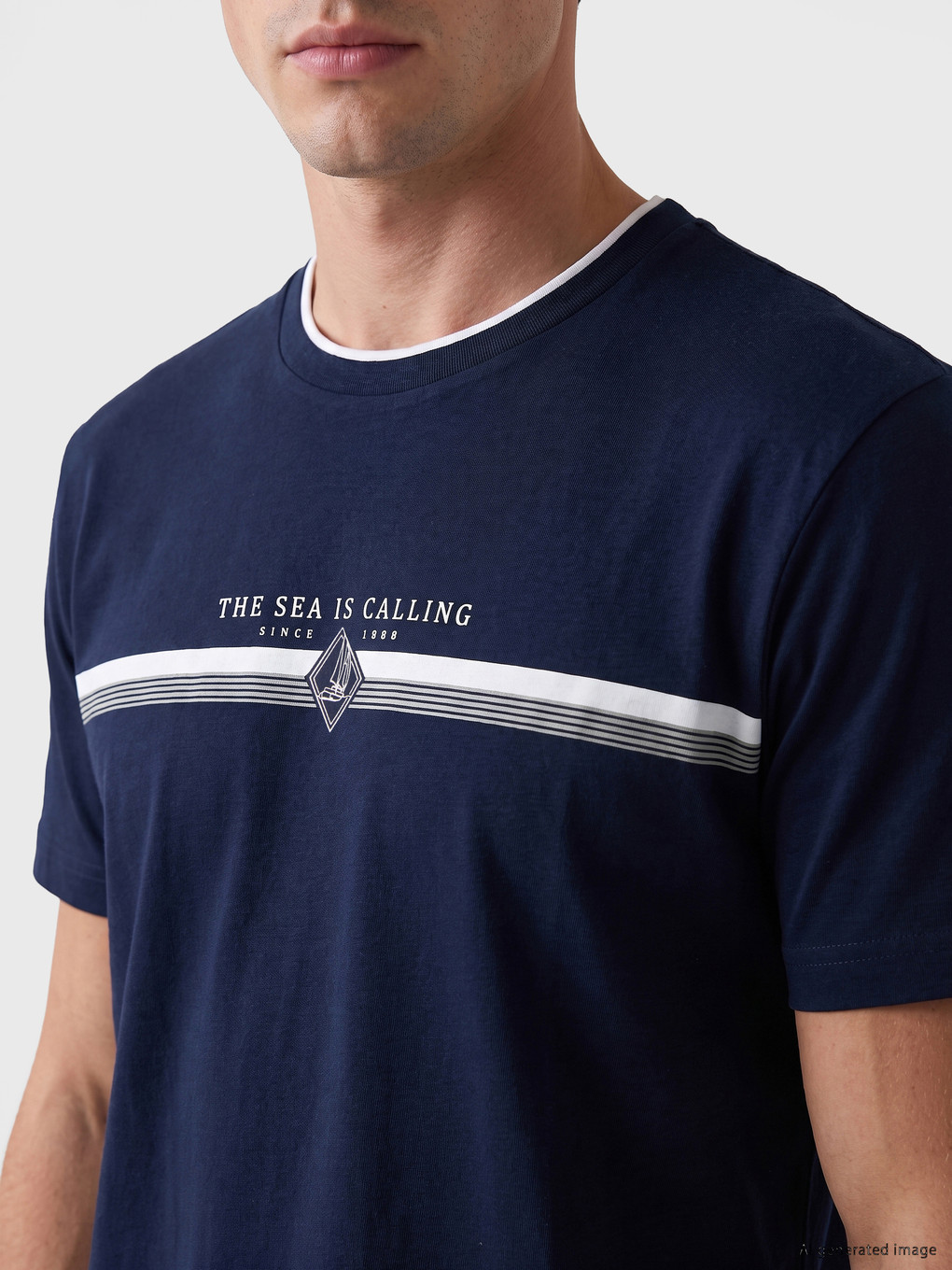 Crew Neck Jersey Men's T-shirt-2