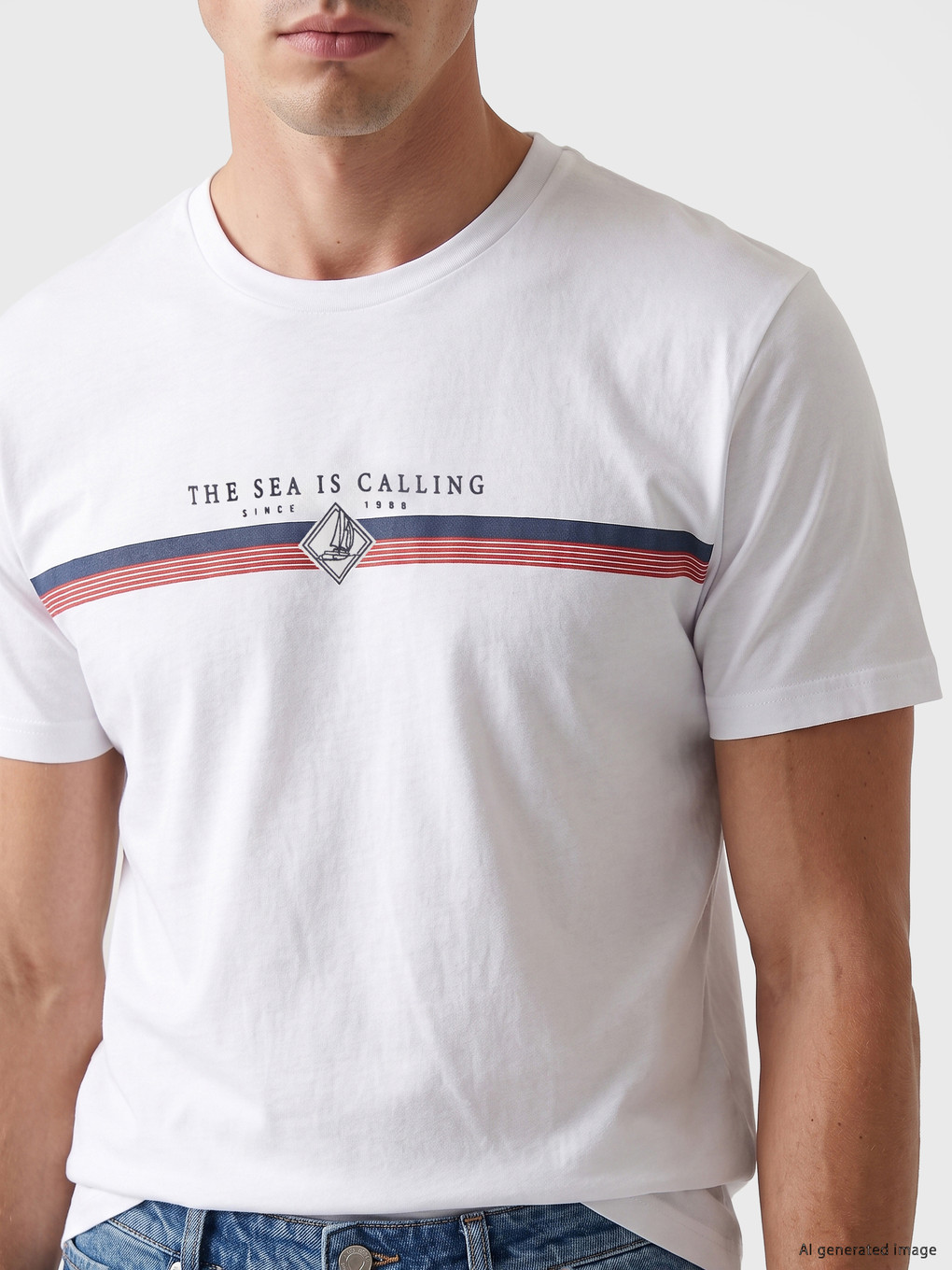 Crew Neck Jersey Men's T-shirt-2