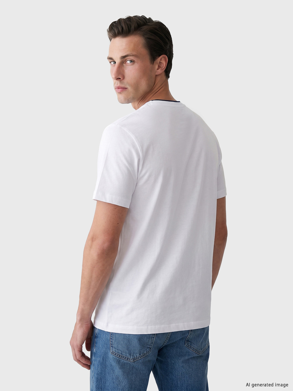 Crew Neck Jersey Men's T-shirt-3