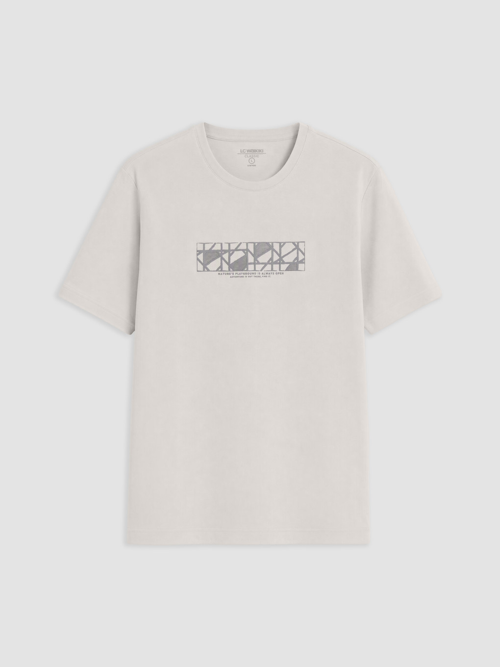 Man Beige T-shirt
