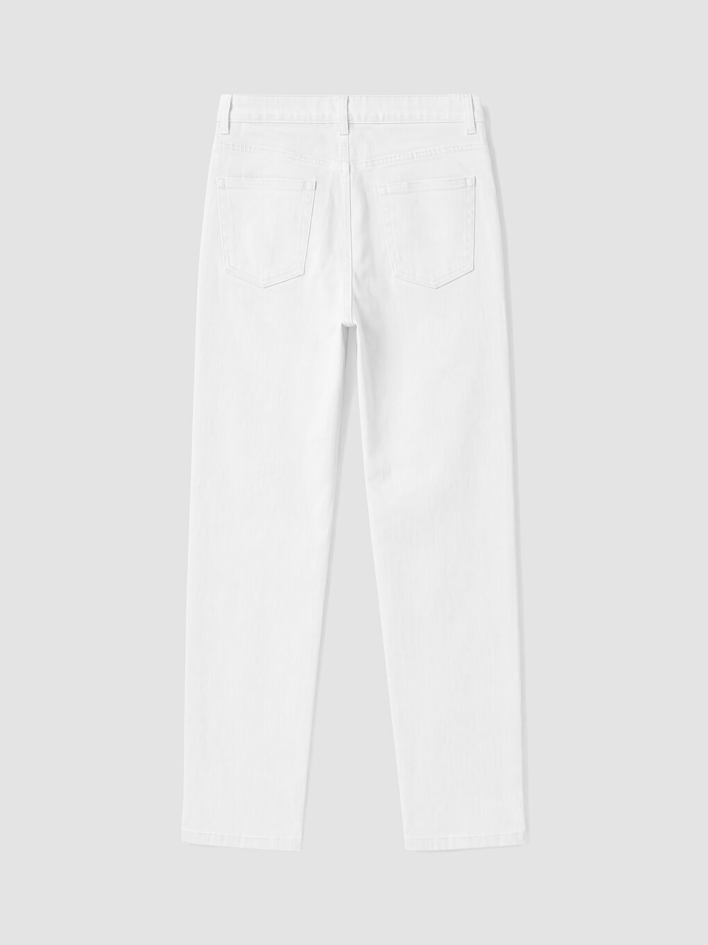 Beyaz Slim Fit Erkek Çocuk Gabardin Pantolon-2