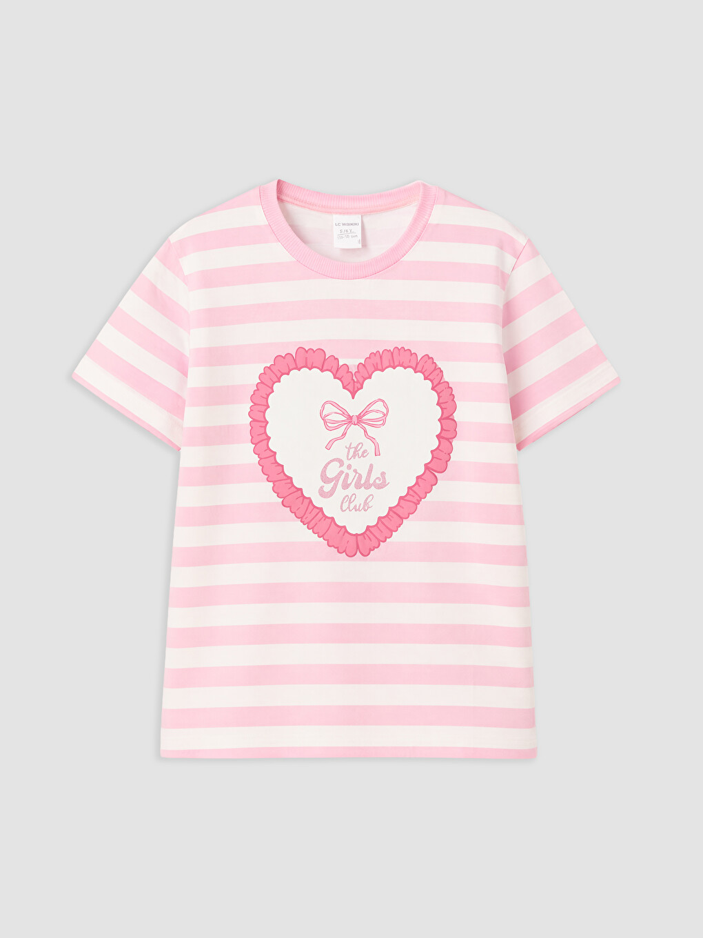 Crew Neck Printed Girls' T-shirt 2 Pack-1