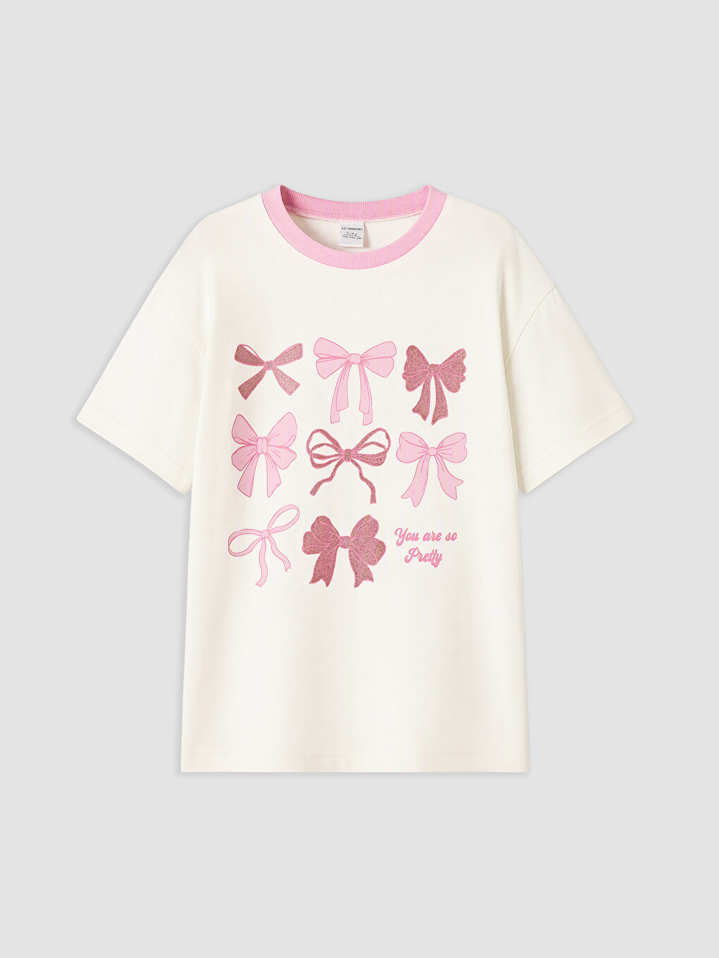 Crew Neck Printed Girls' T-shirt 2 Pack-3