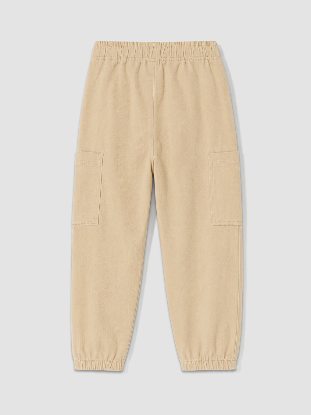 Boy Beige Jogger Trousers-1