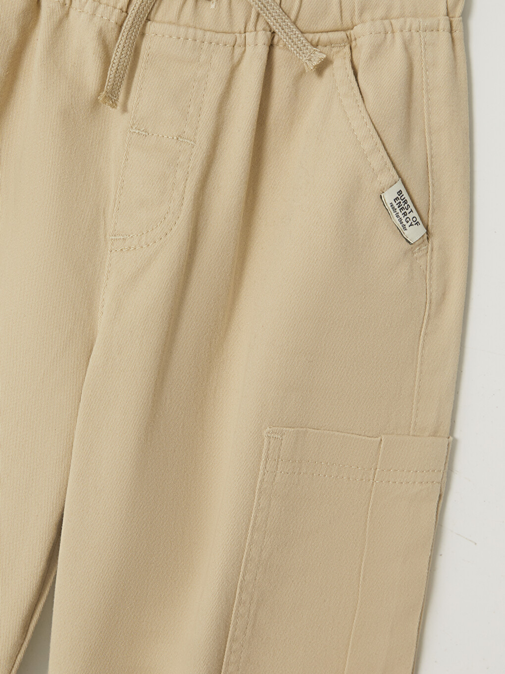 Boy Beige Jogger Trousers-2