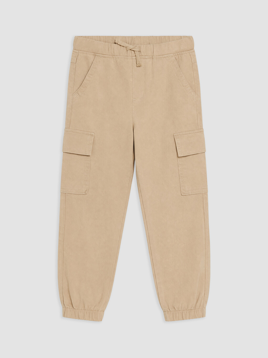 Bej Erkek Çocuk Kargo Jogger Pantolon-1