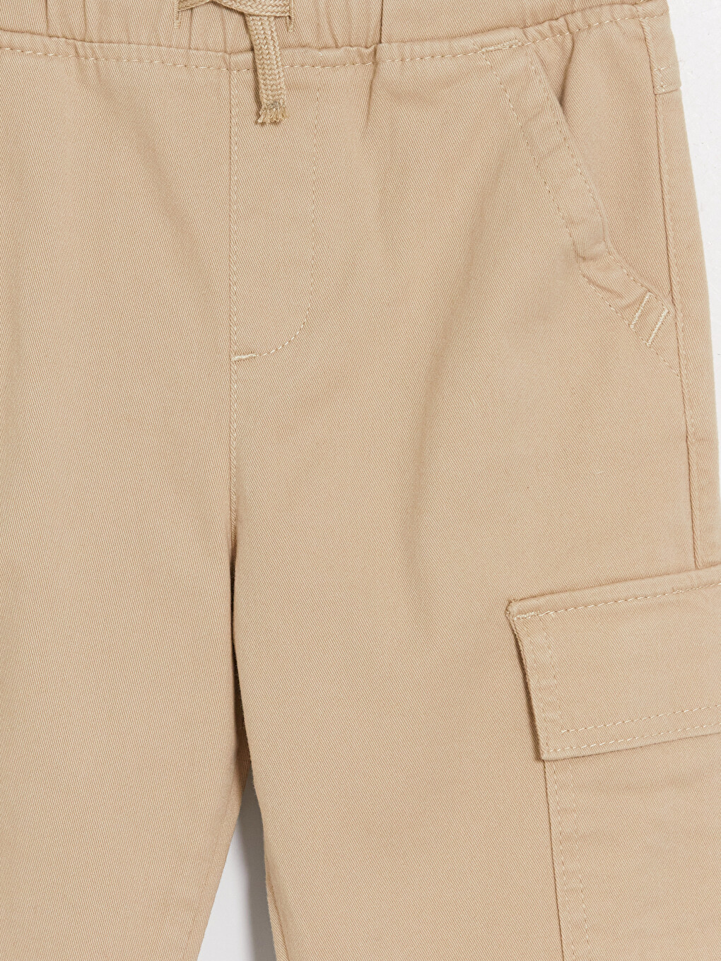 Bej Erkek Çocuk Kargo Jogger Pantolon-3