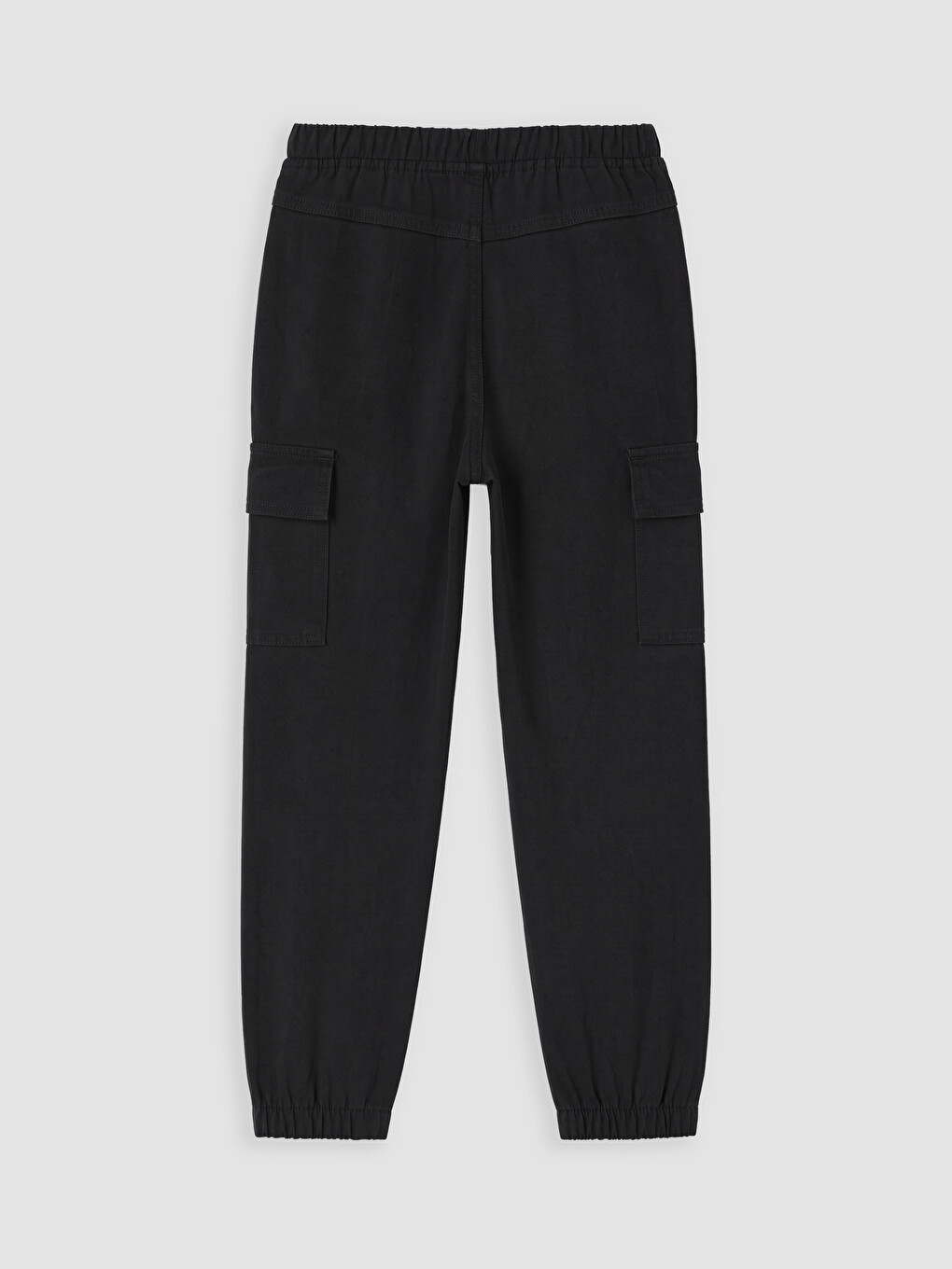 Siyah Regular Fit Erkek Çocuk Kargo Jogger Pantolon-3