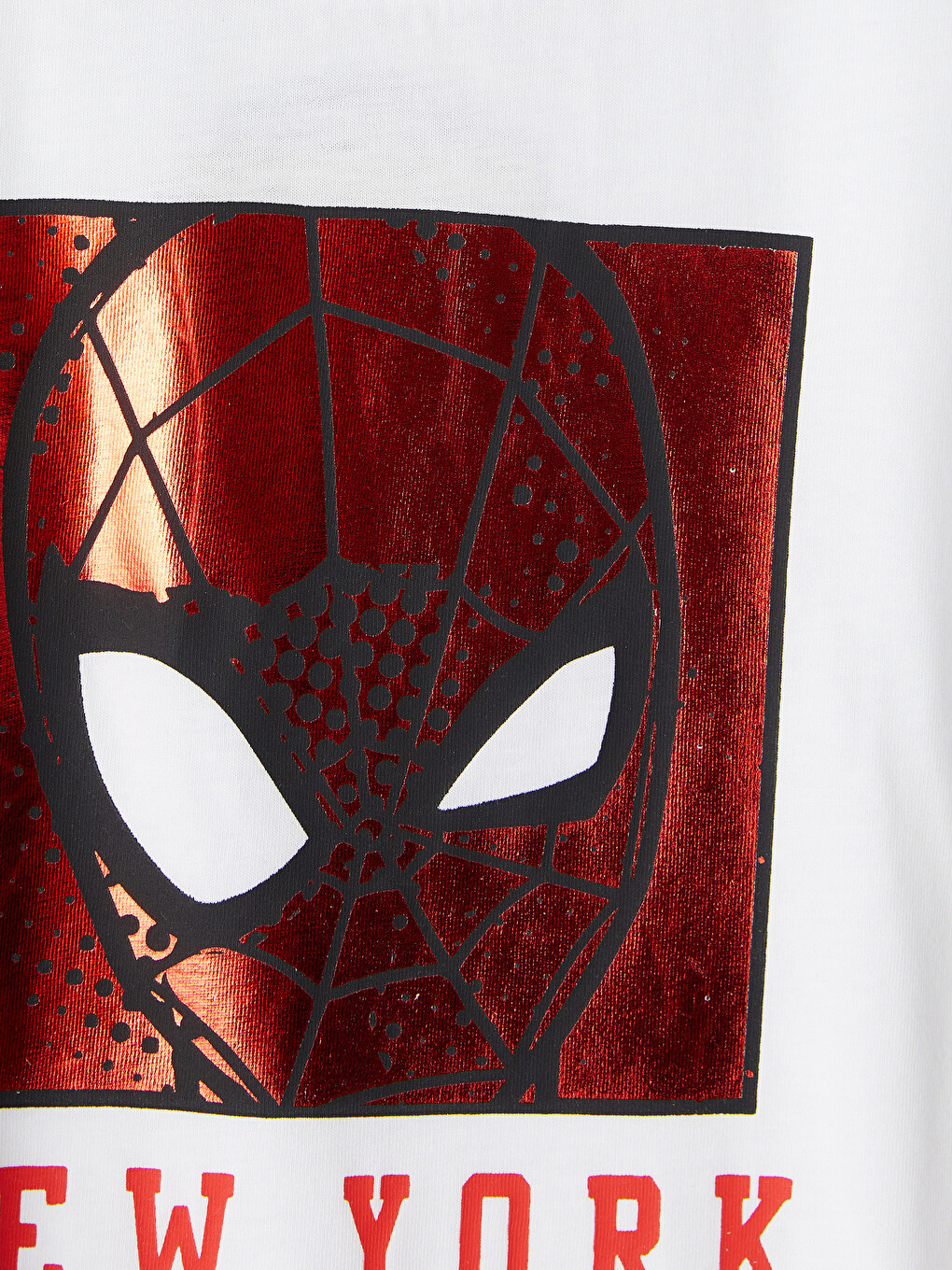 Beyaz Spider-man Baskılı Erkek Çocuk Tişört-1
