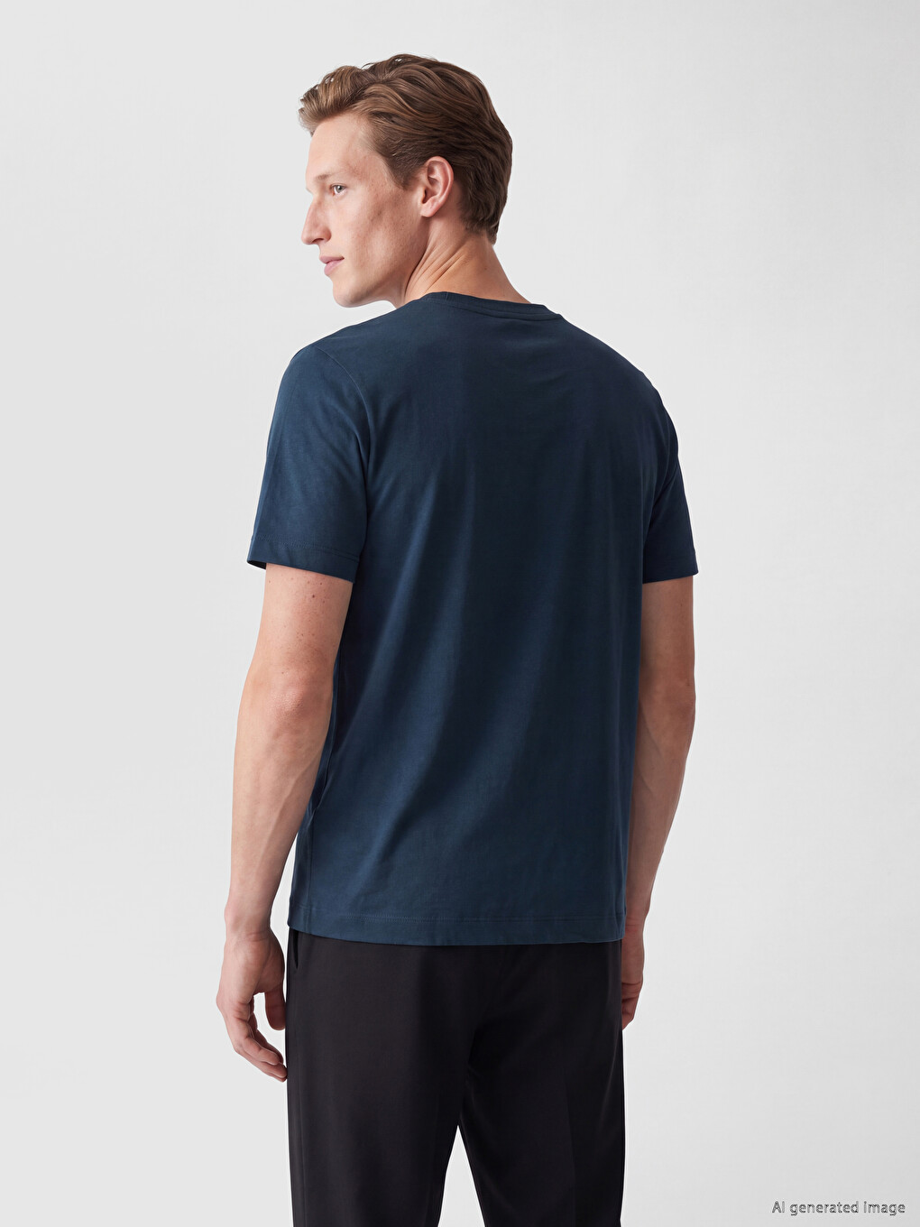 Tricou Pentru Bărbați Cu Guler Rotund-3