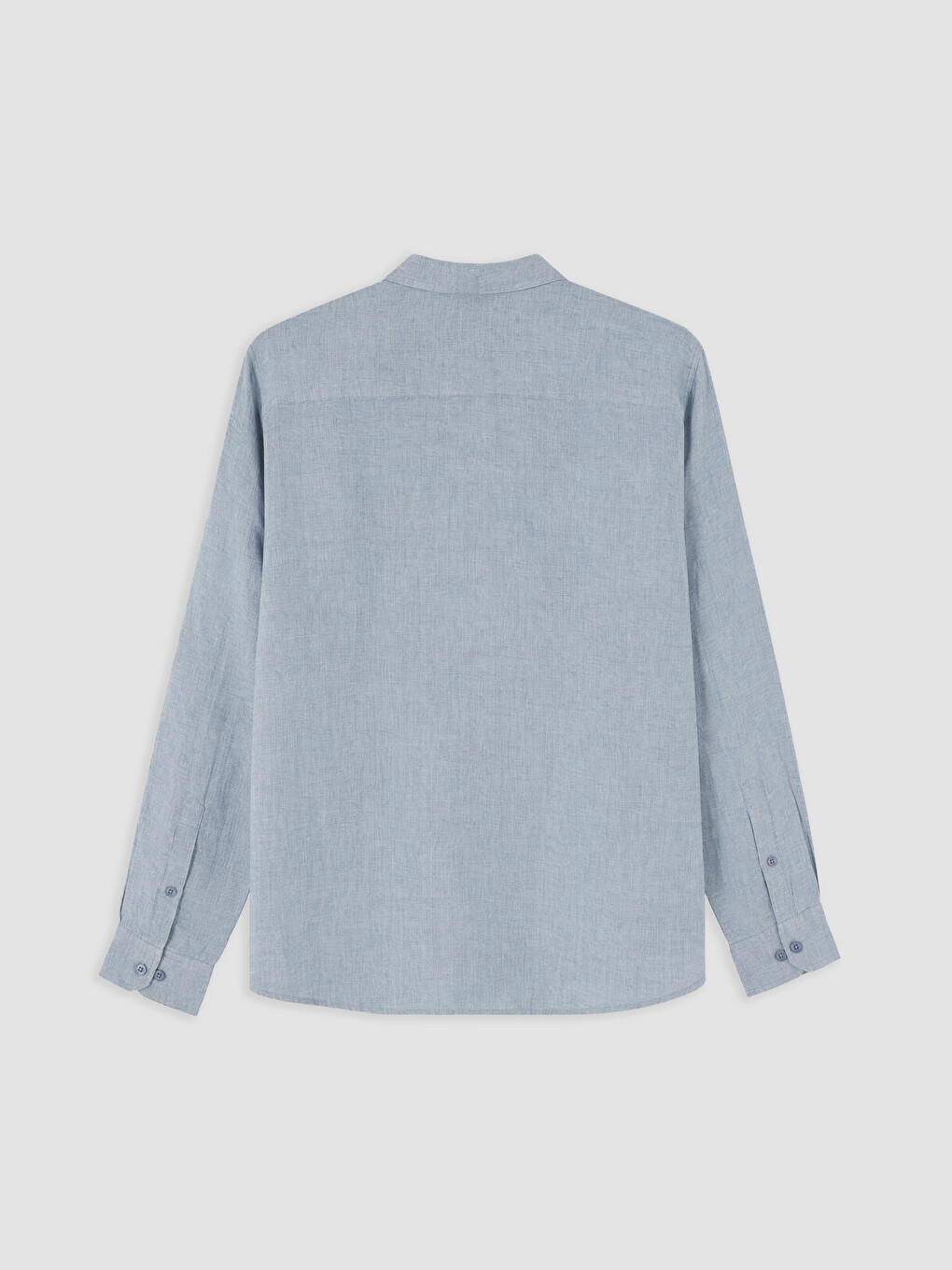 Mavi Regular Fit %100 Keten Erkek Gömlek-1