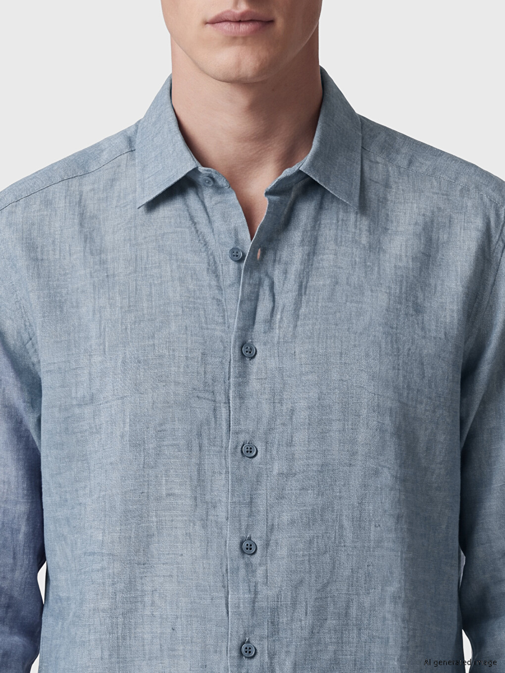 Këmishë Lino 100% Me Prerje Të Rregullt Për Burra-2