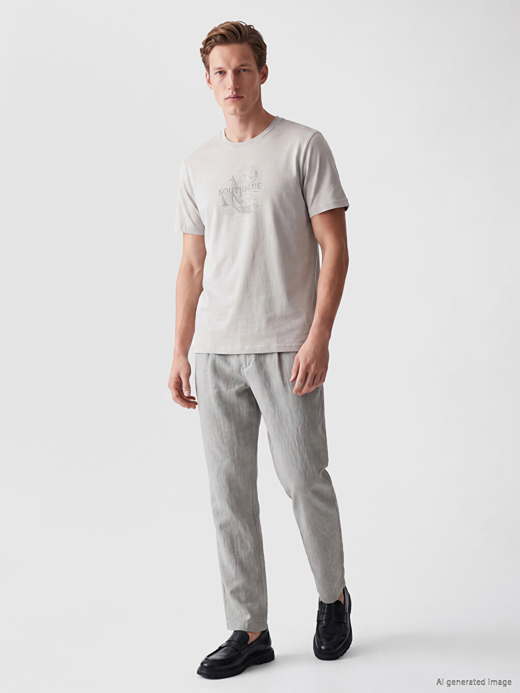 T-shirt Imprimé À Col Rond Pour Homme-1