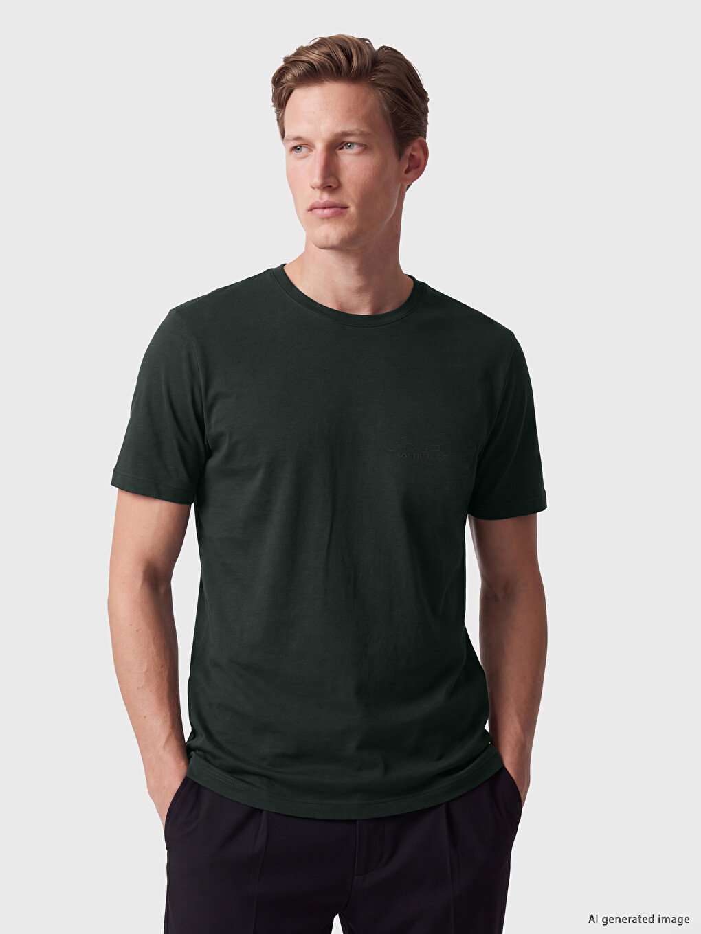 T-shirt Homme À Col Rond Imprimé En Jersey