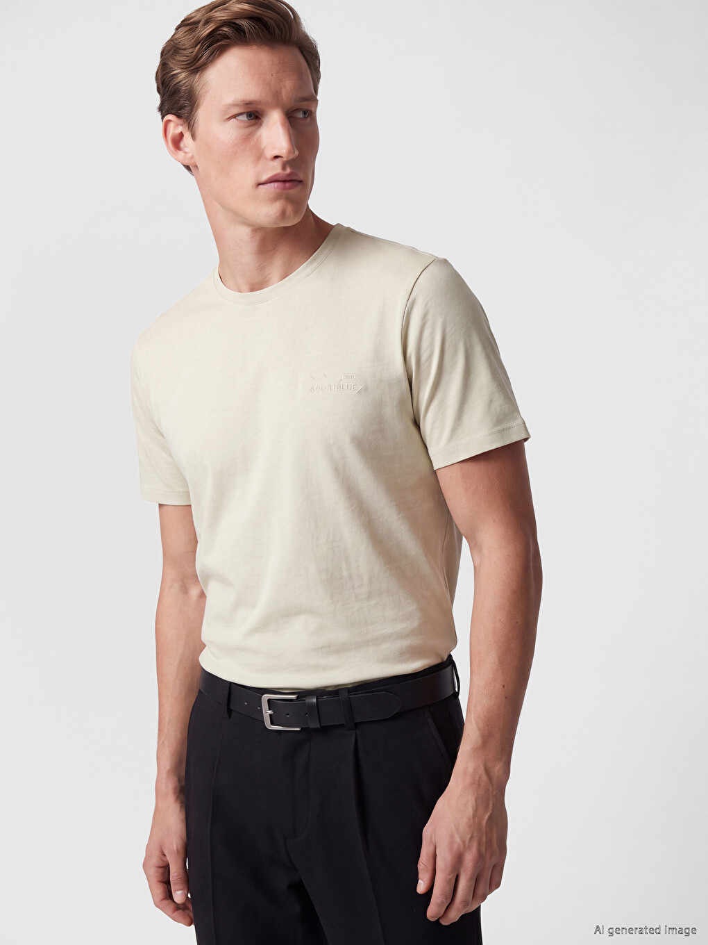 T-shirt Homme À Col Rond Imprimé En Jersey