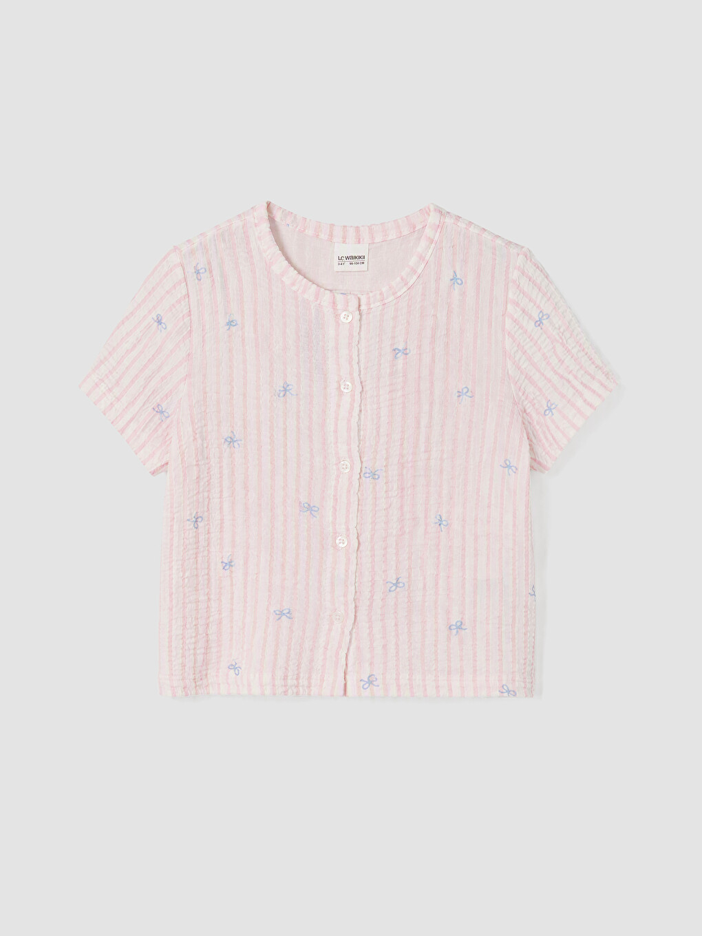 Beyaz Kız Çocuk Şortlu Pijama Takımı-1