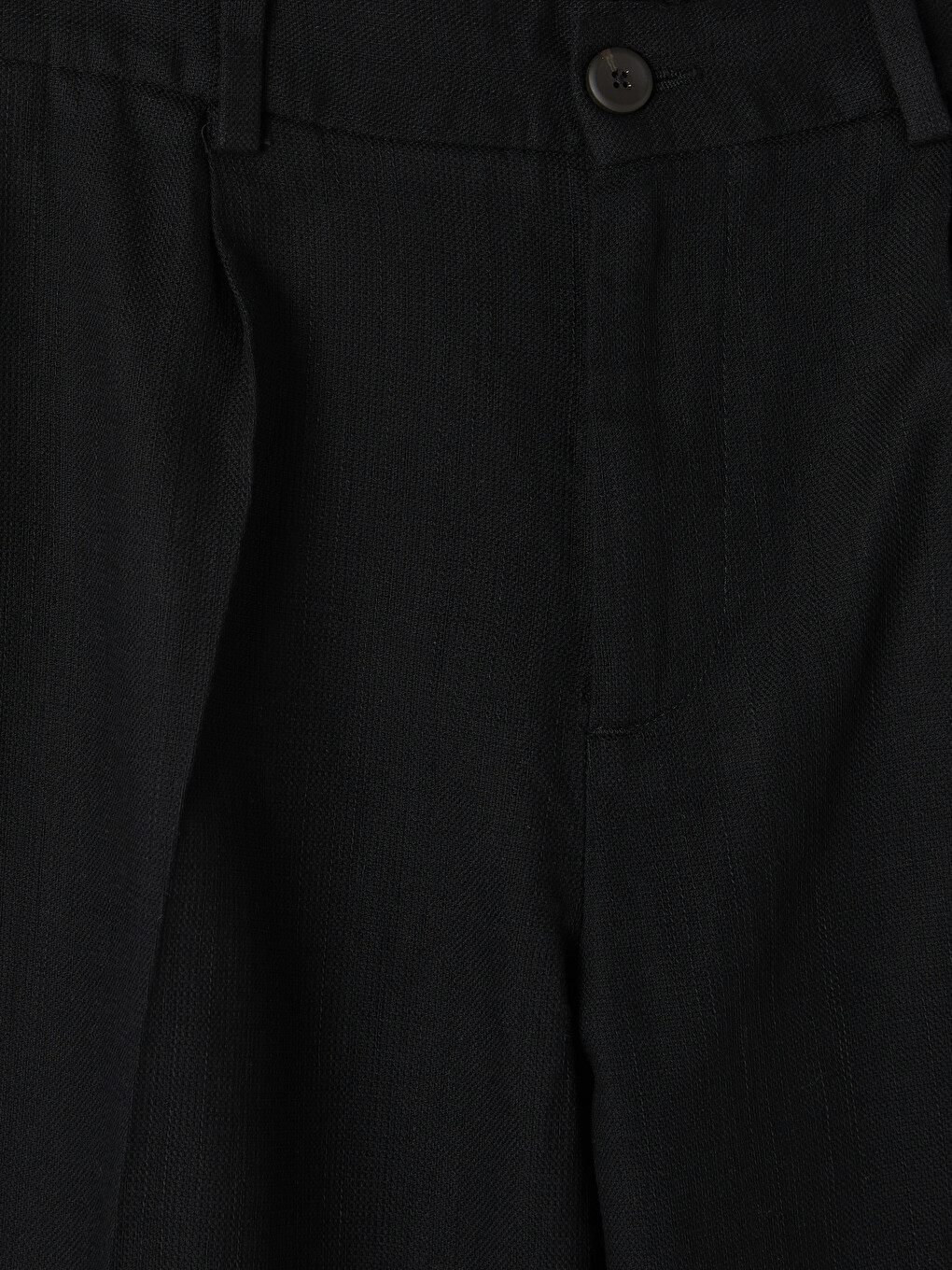 Siyah Regular Fit Armürlü Erkek Pantolon-1