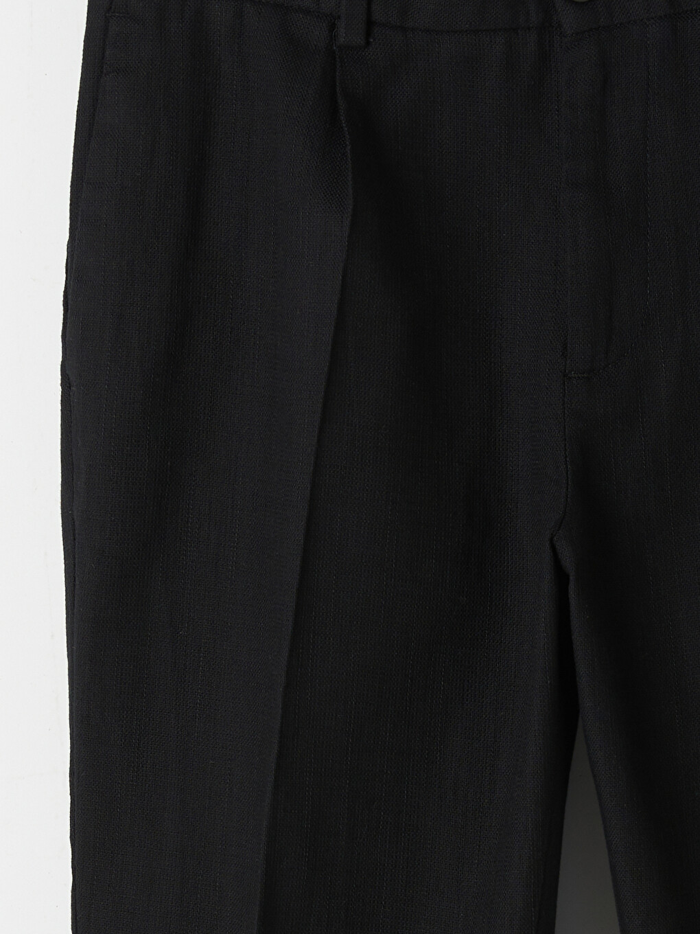 Siyah Regular Fit Armürlü Erkek Pantolon-2