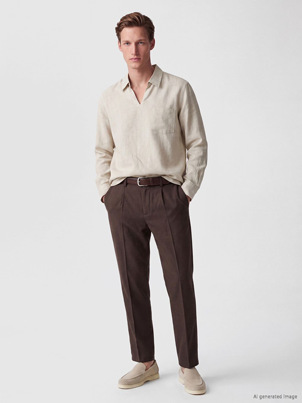 Regular Fit Armürlü Erkek Pantolon-1