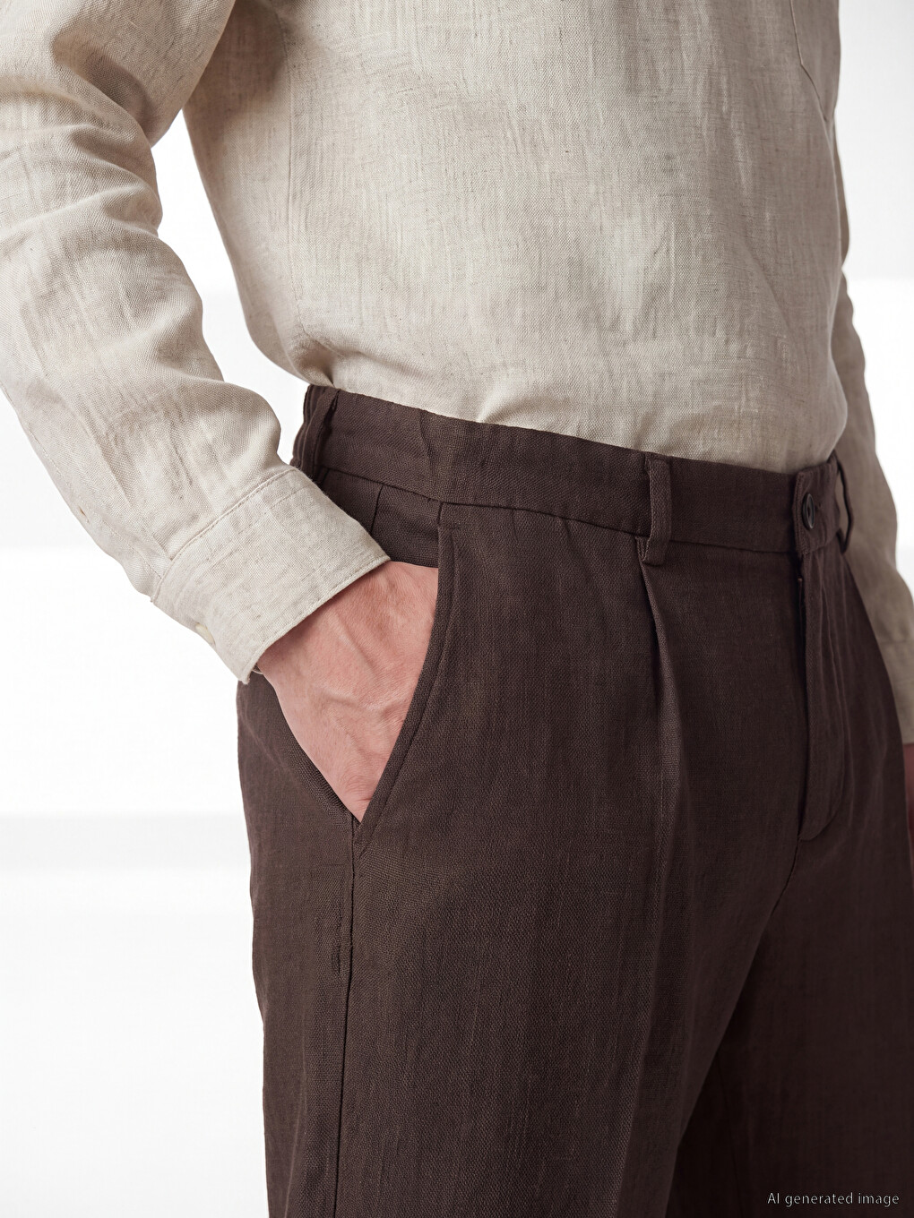 Regular Fit Armürlü Erkek Pantolon-2