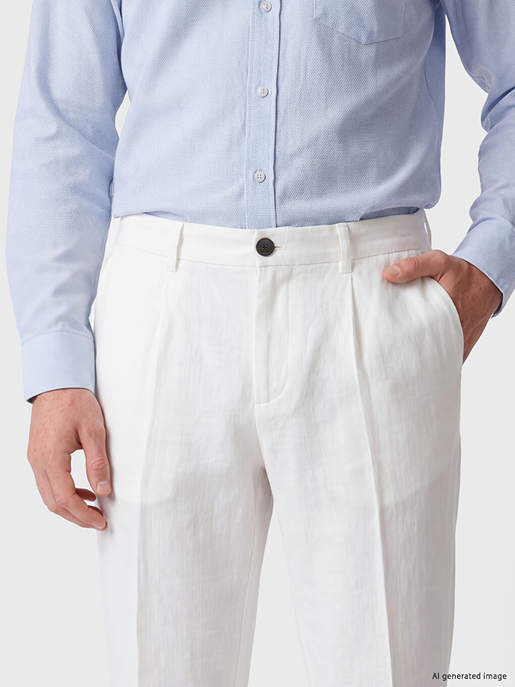 Pantalon Dobby Regular Fit Pour Homme-2