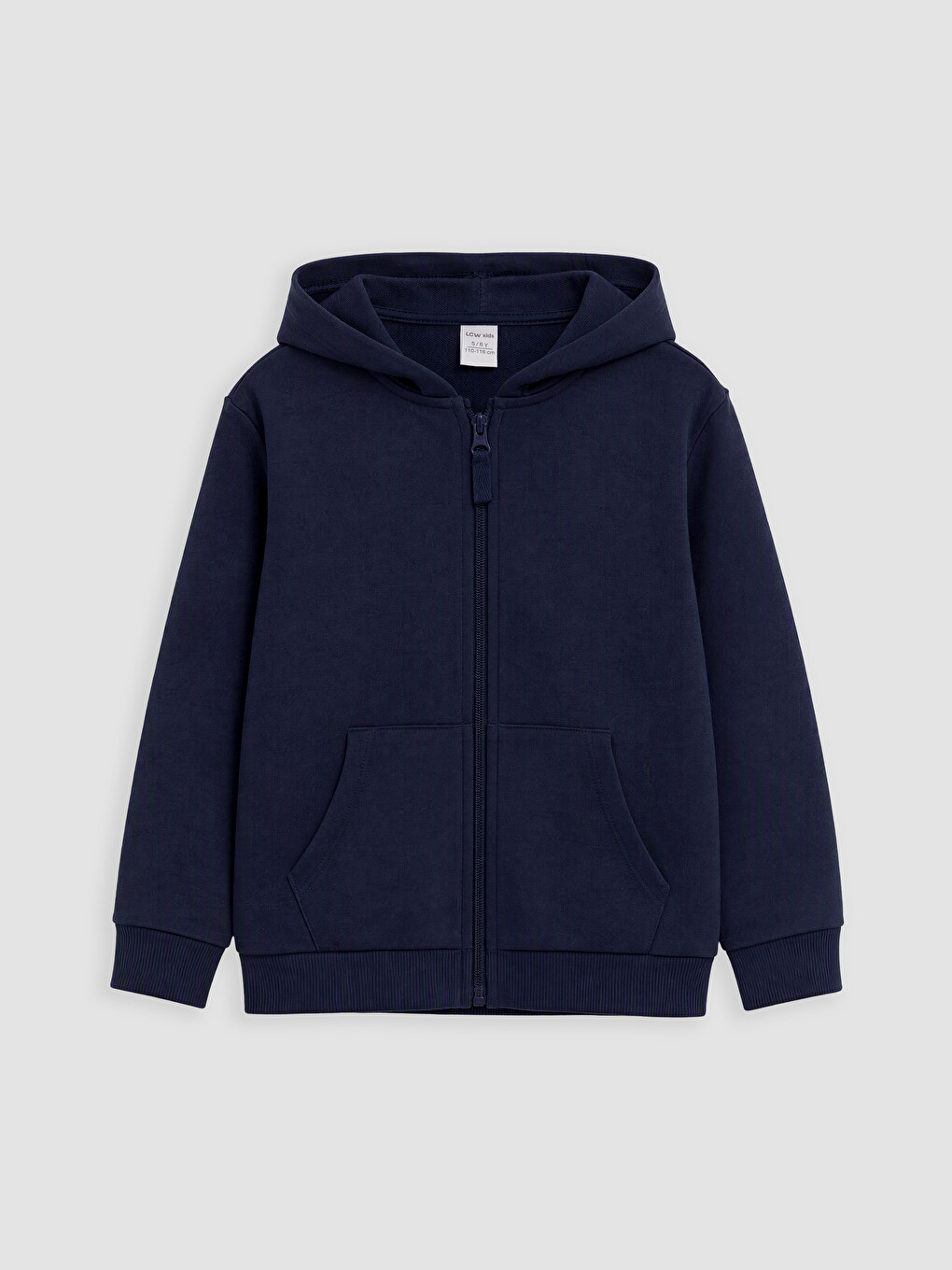 Lacivert Kapüşonlu Erkek Çocuk Fermuarlı Sweatshirt