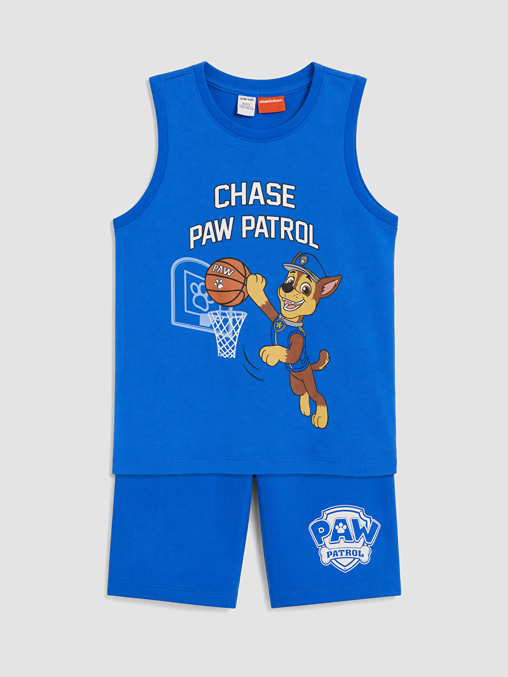 Mavi Paw Patrol Baskılı Erkek Çocuk Şortlu Pijama Takımı