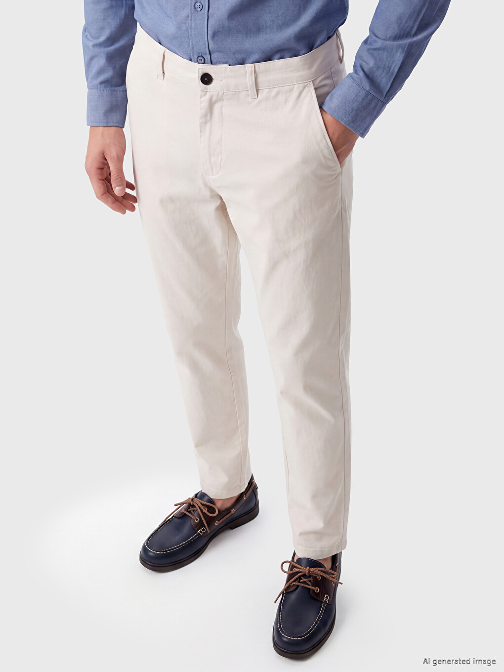 Gri Regular Fit Erkek Pantolon-1