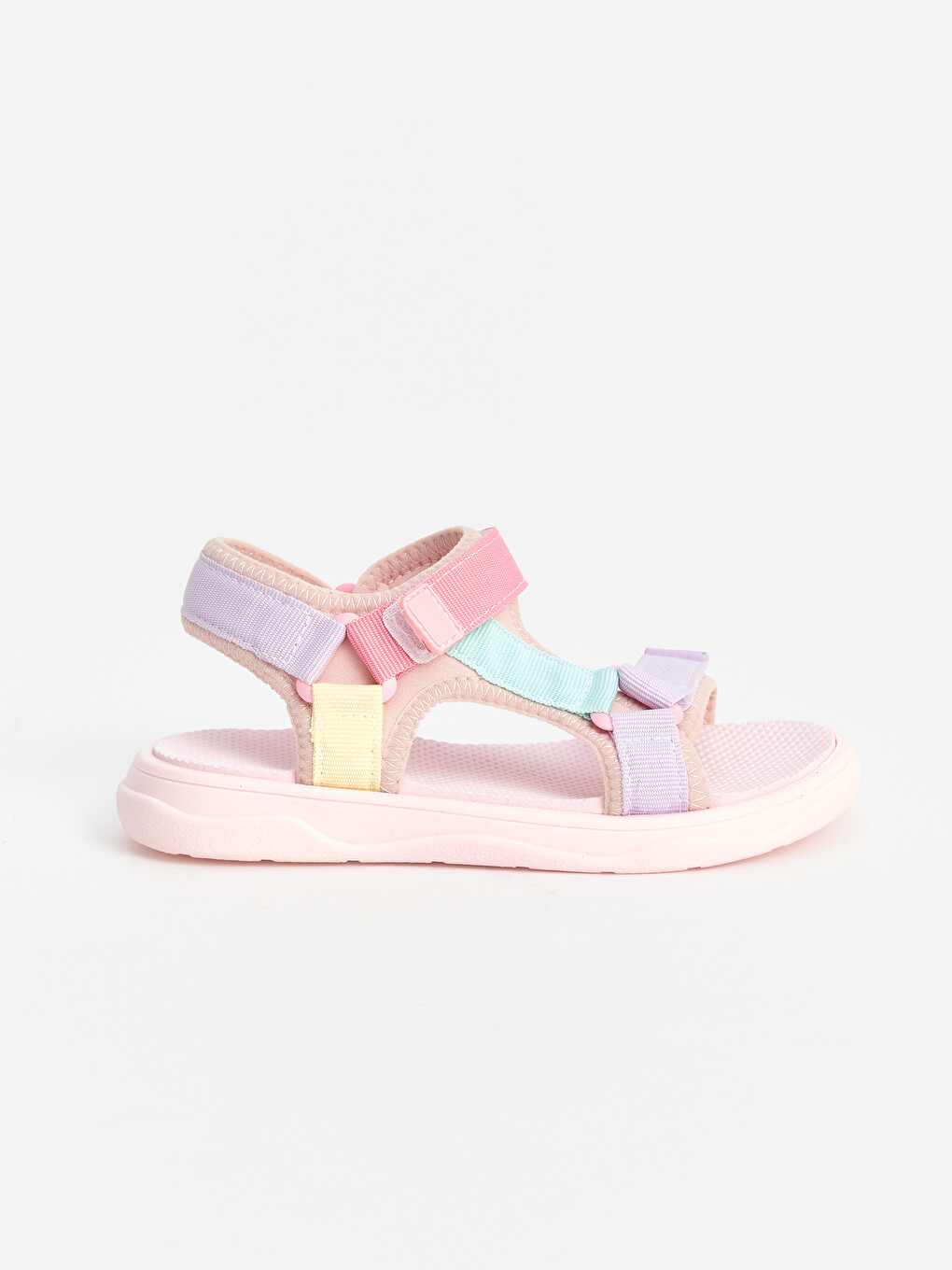 Pembe Cırt Cırtlı Kız Çocuk Spor Sandalet-1