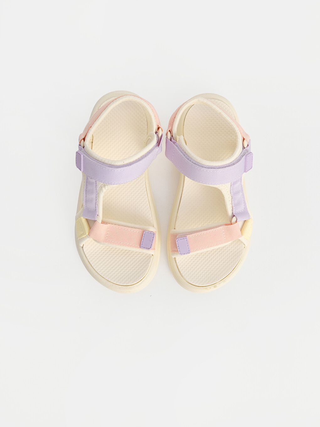 Bej Cırt Cırtlı Kız Çocuk Spor Sandalet-1