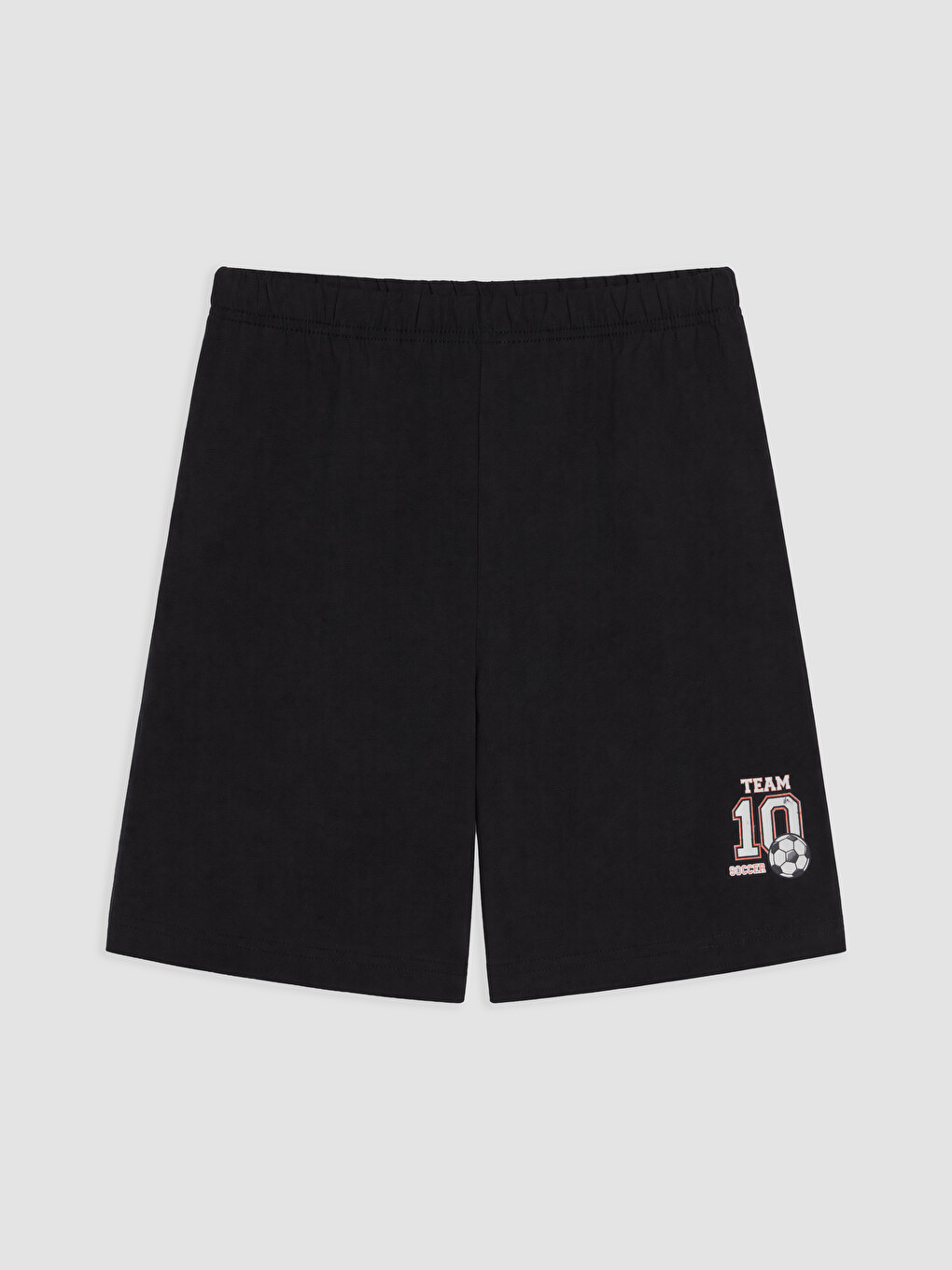Siyah Baskılı Erkek Çocuk Pijama Şort 2'li-1