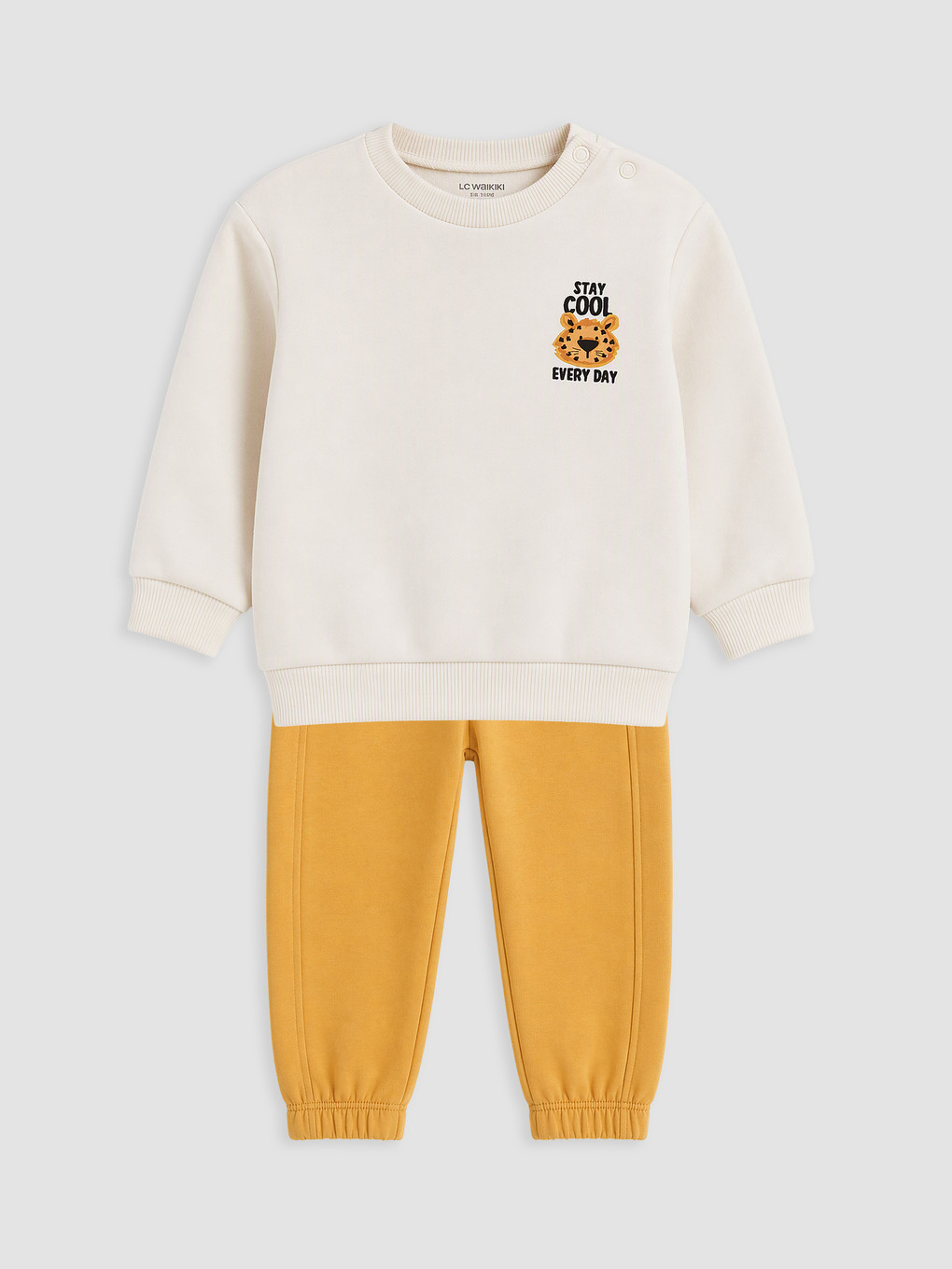  Baby Boy Ecru Tracksuit Set