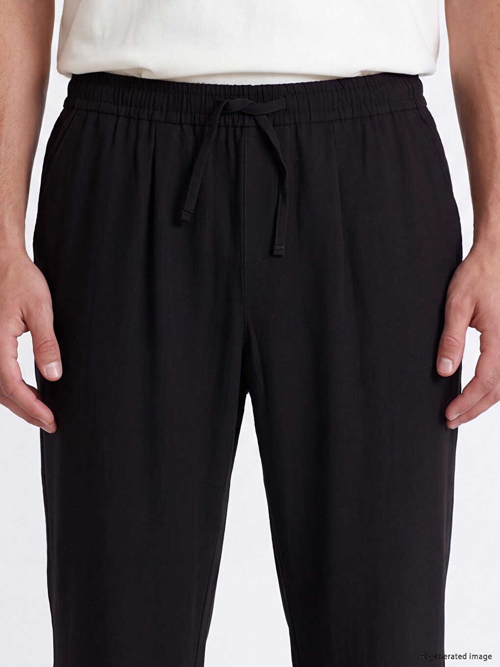 Siyah Regular Fit Erkek Pantolon-2